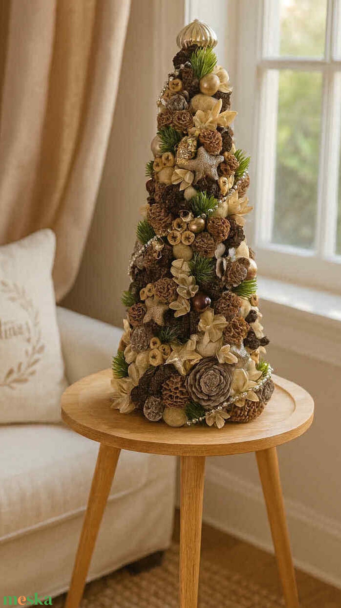 Mini karácsonyfa, karácsonyi kúp, asztali karácsonyfa  - karácsony - adventi díszek - adventi asztaldísz - Meska.hu