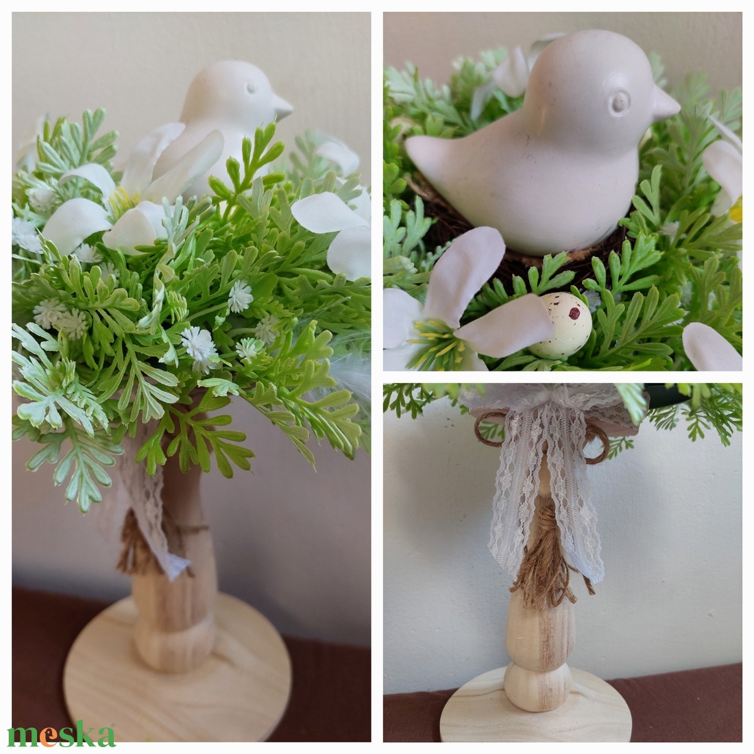 Tavaszi rusztikus vendégváró asztaldísz  - otthon & életmód - dekoráció - húsvéti asztaldíszek - Meska.hu