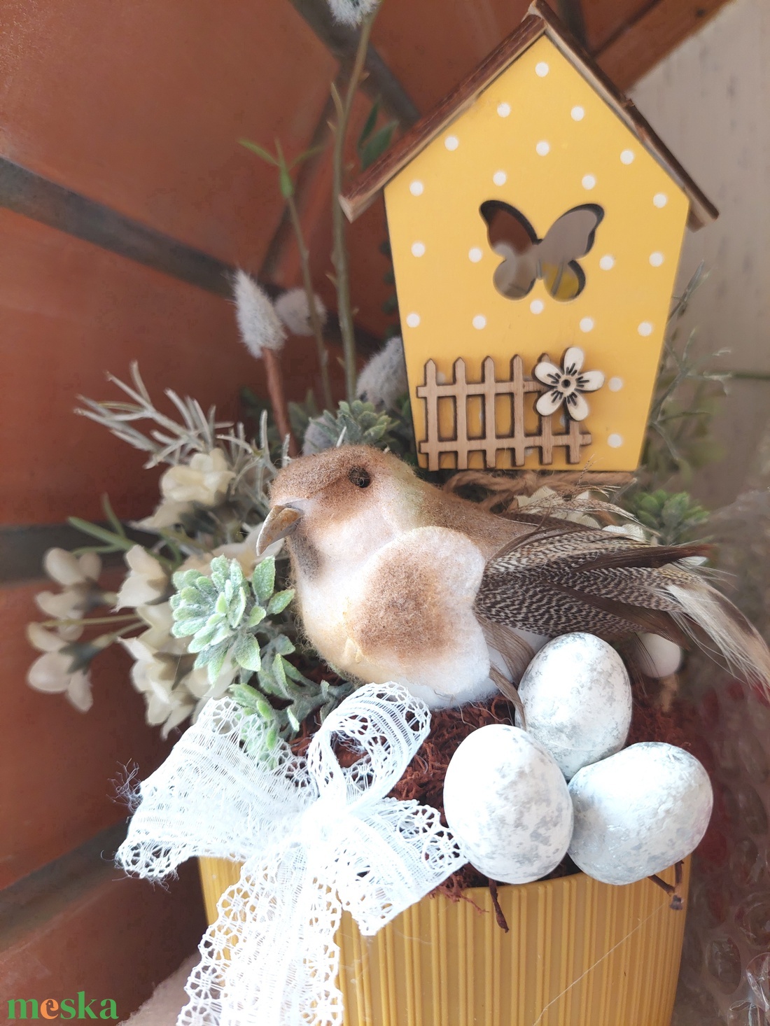 Tavaszi asztaldísz, akár ajándékba  - otthon & életmód - dekoráció - asztal és polc dekoráció - asztaldísz - Meska.hu