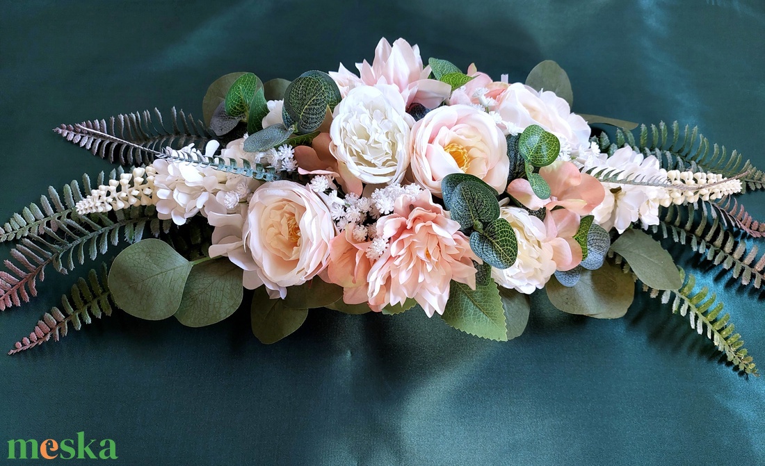 Esküvői pasztell főasztaldísz - esküvő - dekoráció - asztaldísz - Meska.hu