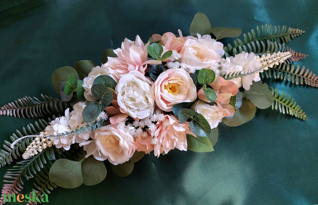 Esküvői pasztell főasztaldísz - esküvő - dekoráció - asztaldísz - Meska.hu