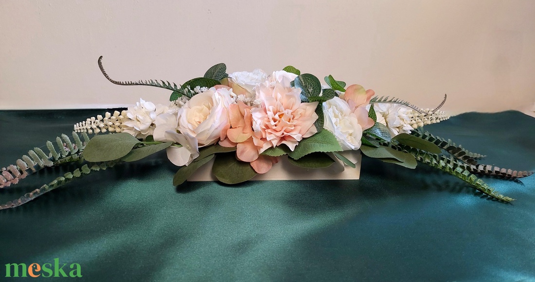 Esküvői pasztell főasztaldísz - esküvő - dekoráció - asztaldísz - Meska.hu