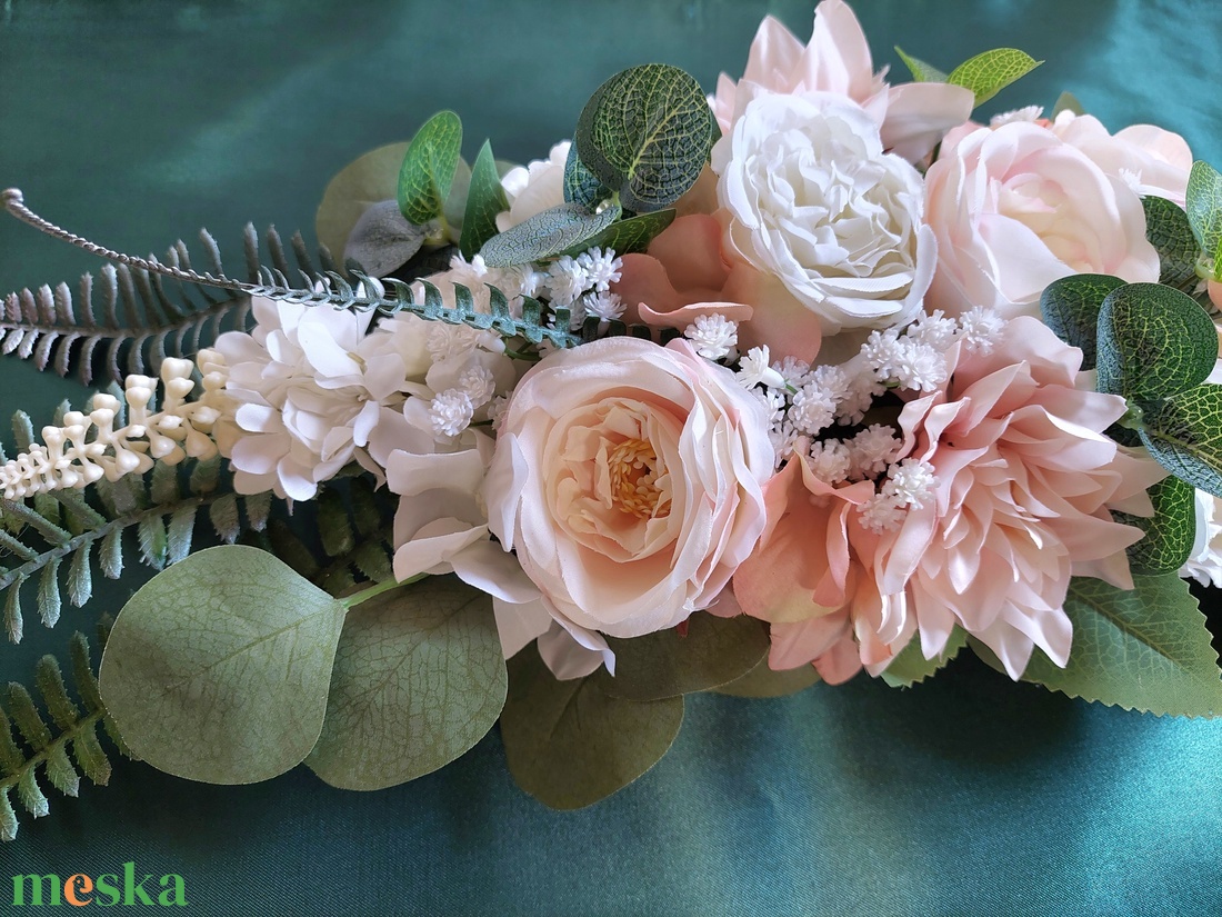 Esküvői pasztell főasztaldísz - esküvő - dekoráció - asztaldísz - Meska.hu