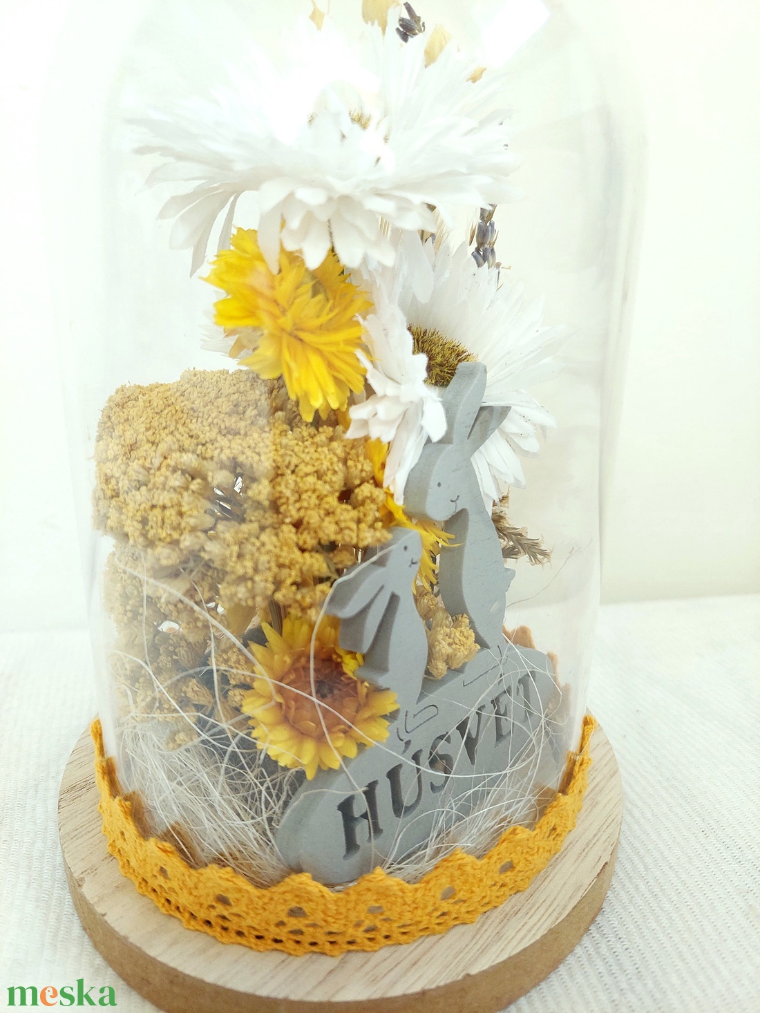 Búrás húsvéti, tavaszi asztaldísz, akár ajándékba  - otthon & életmód - virágdekoráció - virágdíszek - virágdísz kaspóban - Meska.hu