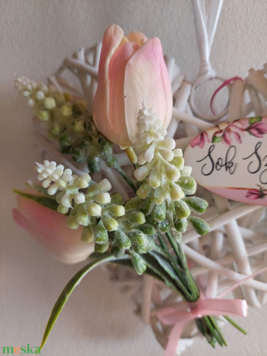 Húsvéti, tavaszváró ajtókopogtató, minimál - ünnepi díszek, dekorációk - húsvéti díszek és dekorációk - húsvéti ajtódísz, kopogtató - Meska.hu