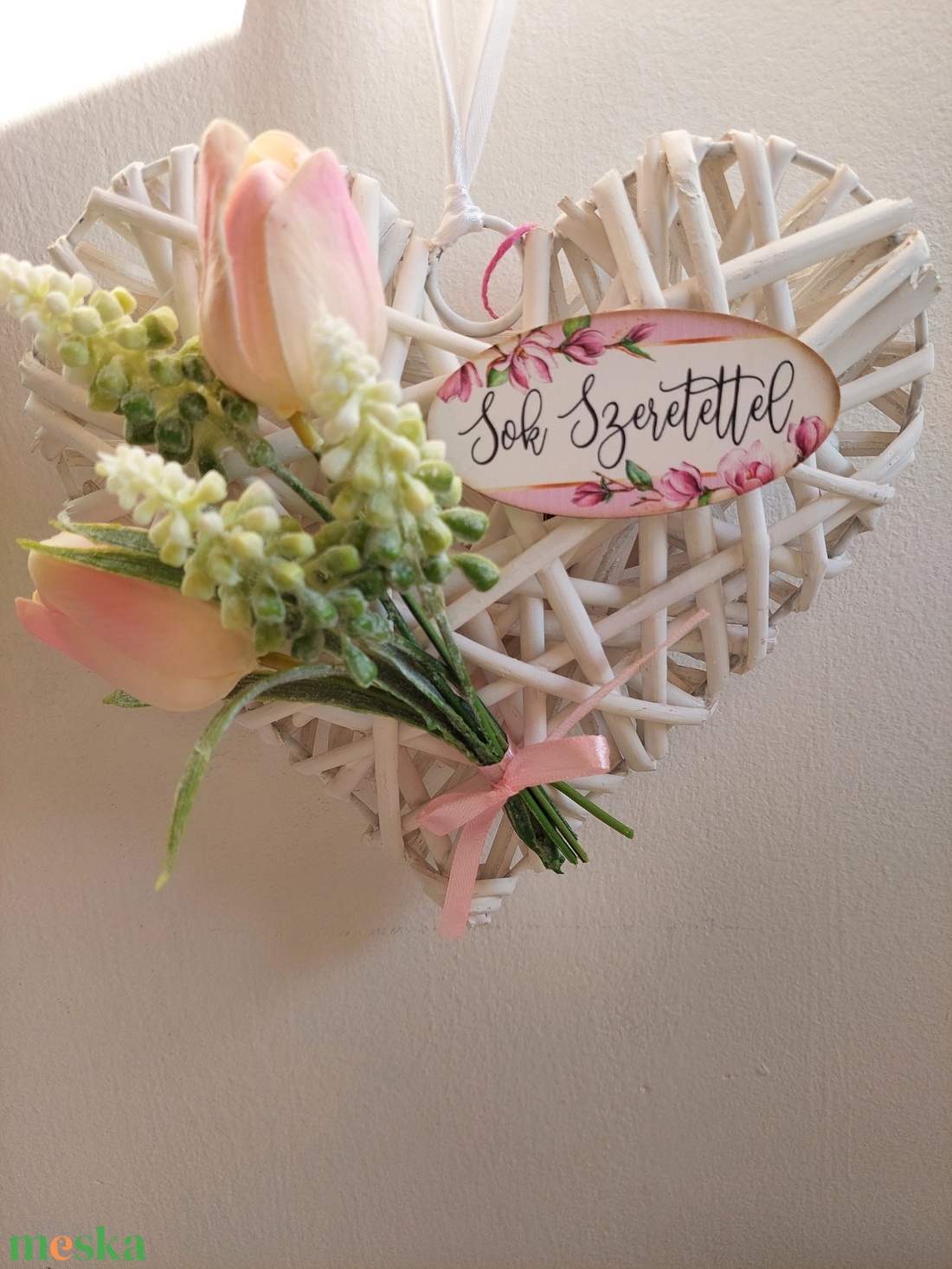 Húsvéti, tavaszváró ajtókopogtató, minimál - ünnepi díszek, dekorációk - húsvéti díszek és dekorációk - húsvéti ajtódísz, kopogtató - Meska.hu