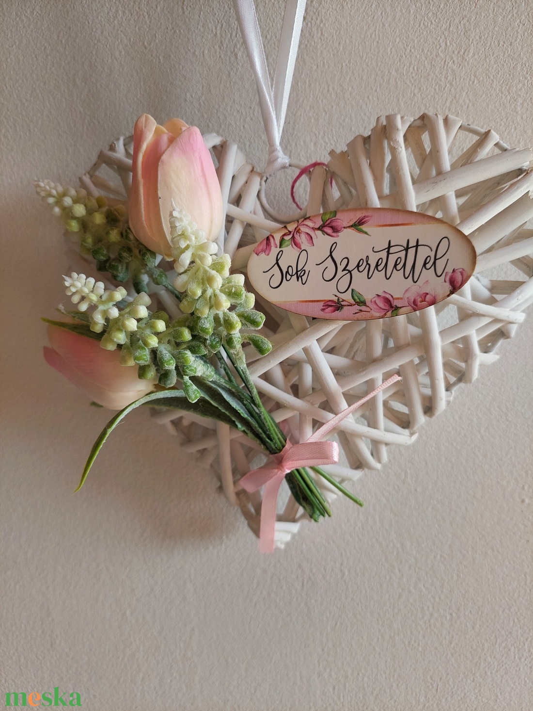 Húsvéti, tavaszváró ajtókopogtató, minimál - ünnepi díszek, dekorációk - húsvéti díszek és dekorációk - húsvéti ajtódísz, kopogtató - Meska.hu