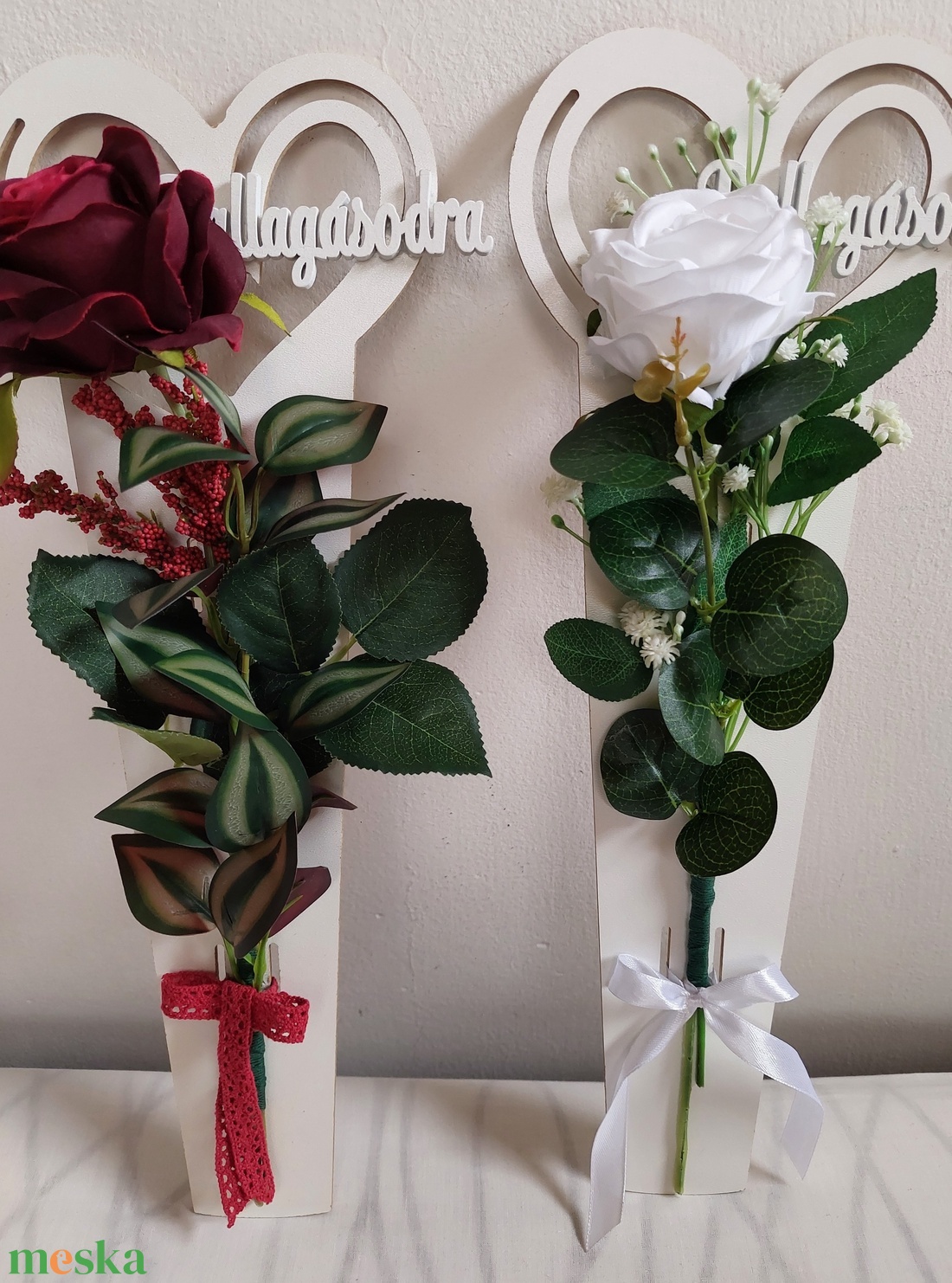 Egyszálas csokor ajándék bármilyen alkalomra - ballagás, szülőköszöntő, névnap, születésnap... - otthon & életmód - virágdekoráció - virágok - szálas virág - Meska.hu