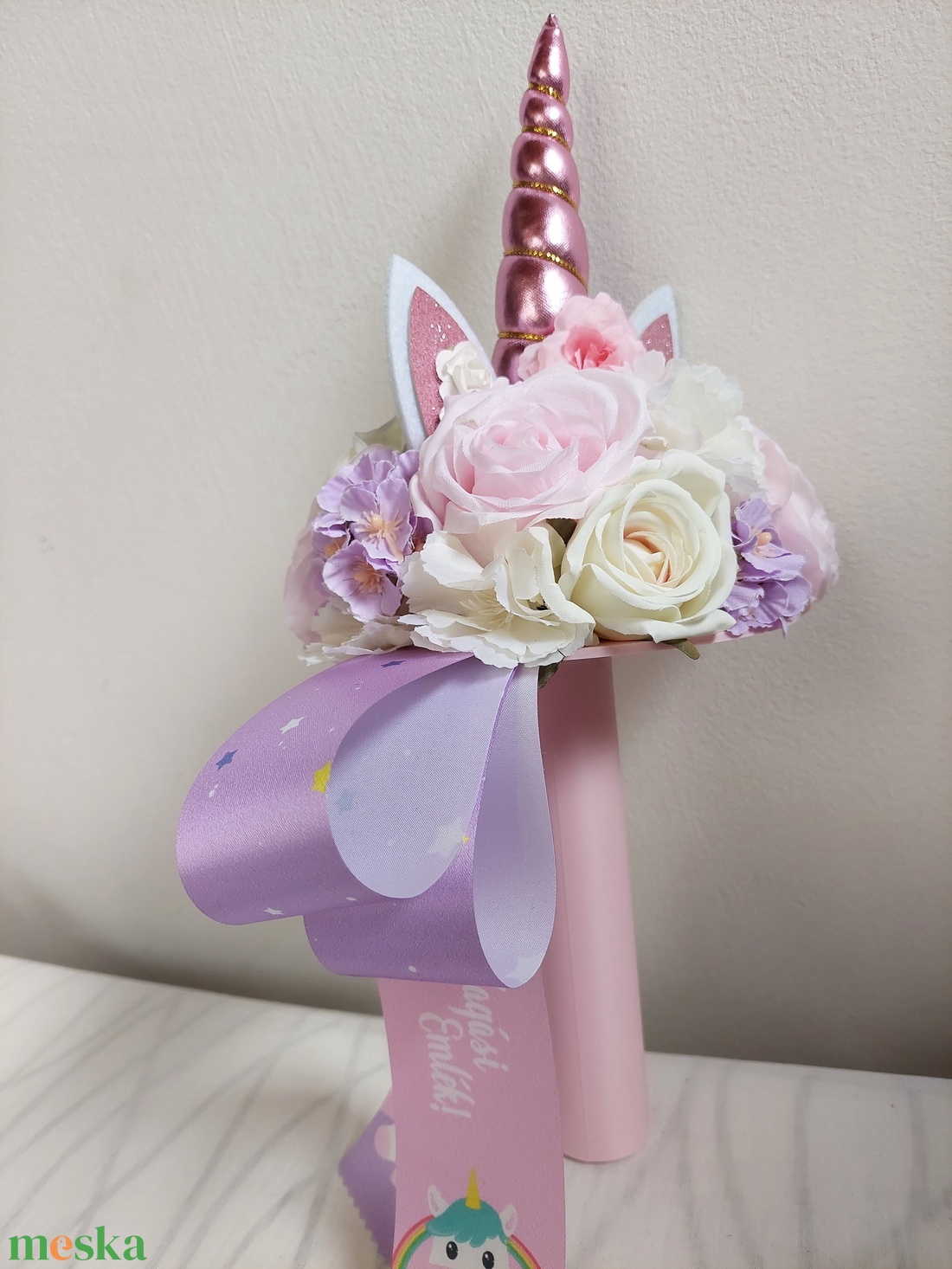 Csajos csokor ovis ballagásra, unikornis  - otthon & életmód - virágdekoráció - virágok - virágcsokor - Meska.hu