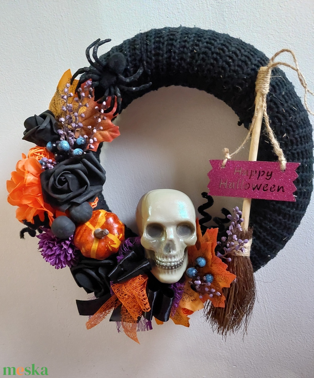 Közeledik... ne szalaszd el! Halloween kopogtató  - otthon & életmód - dekoráció - halloween - halloweeni ajtódíszek és ablakdíszek - Meska.hu
