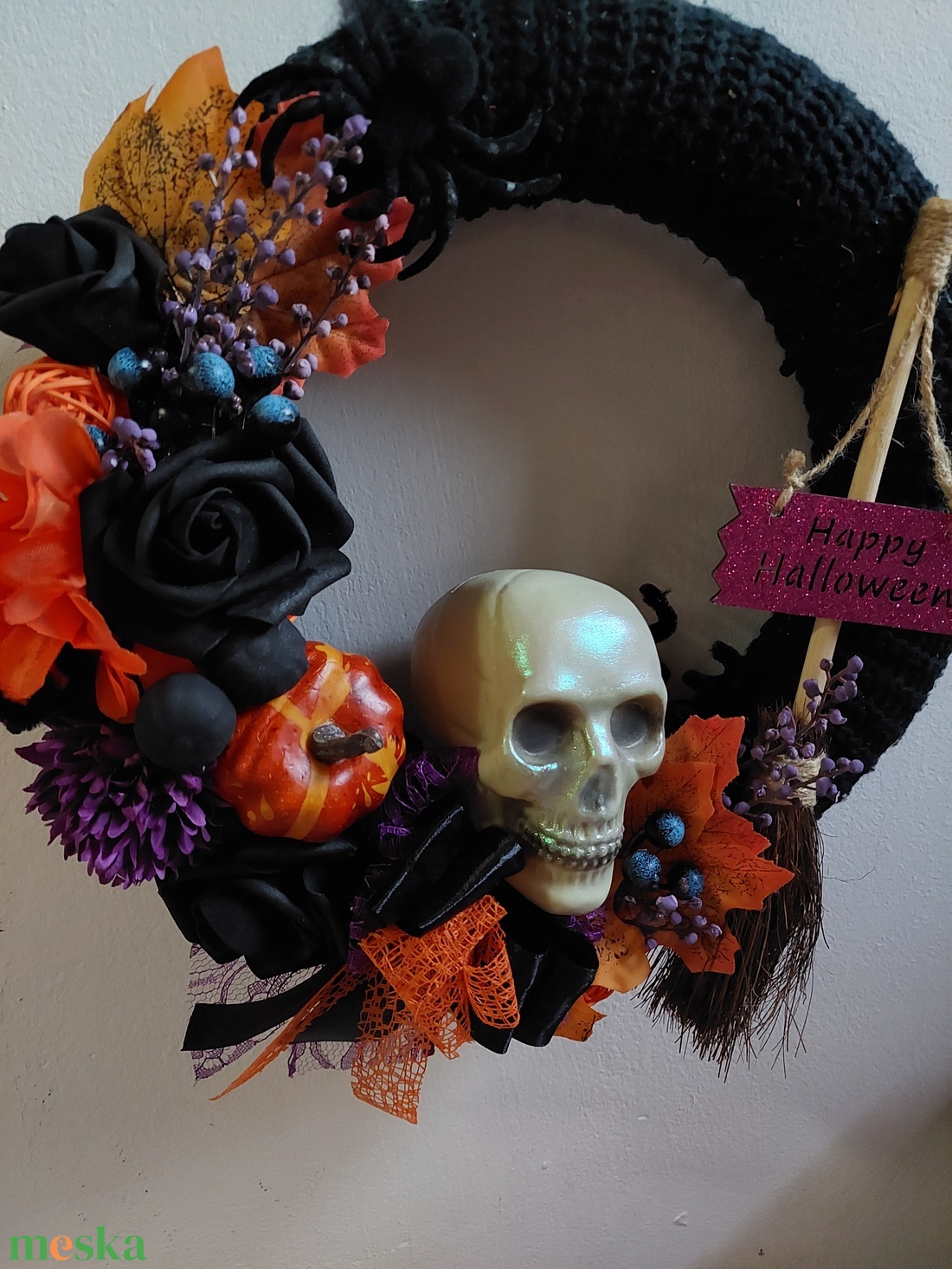 Közeledik... ne szalaszd el! Halloween kopogtató  - otthon & életmód - dekoráció - halloween - halloweeni ajtódíszek és ablakdíszek - Meska.hu