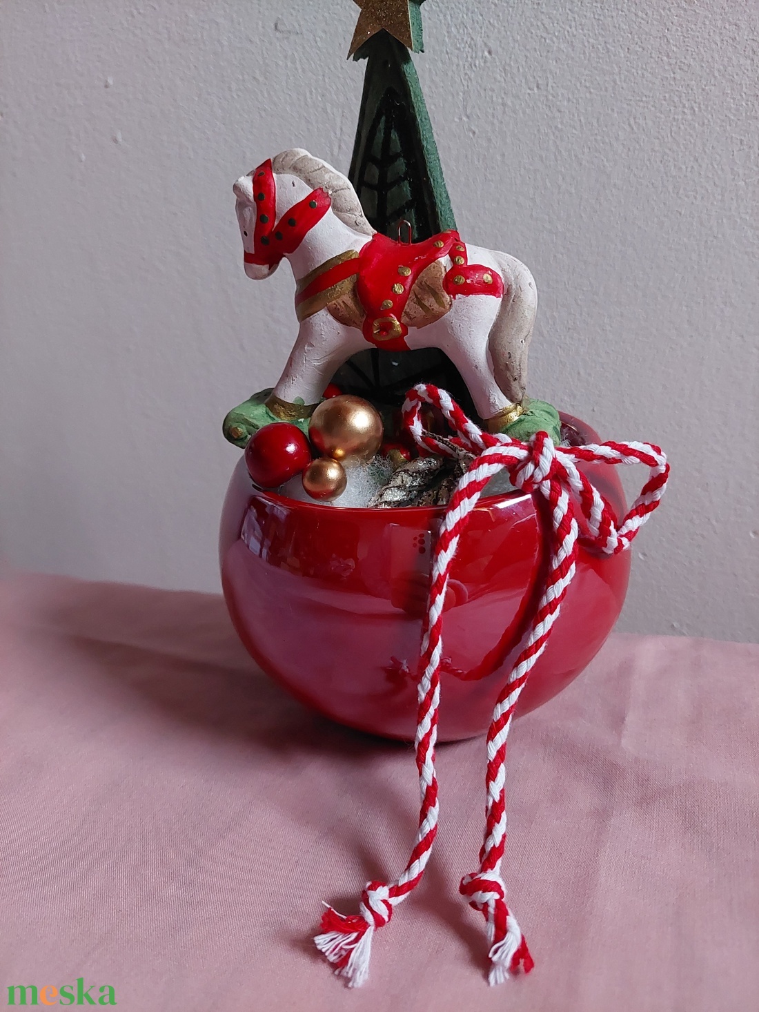 Karácsonyi, adventi asztaldísz  - karácsony - adventi díszek - adventi asztaldísz - Meska.hu