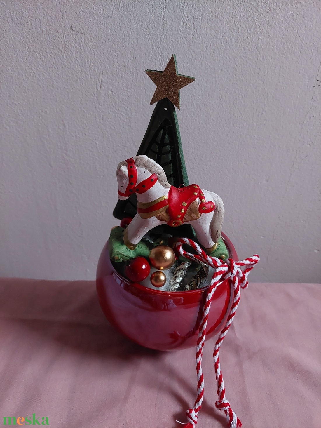Karácsonyi, adventi asztaldísz  - karácsony - adventi díszek - adventi asztaldísz - Meska.hu