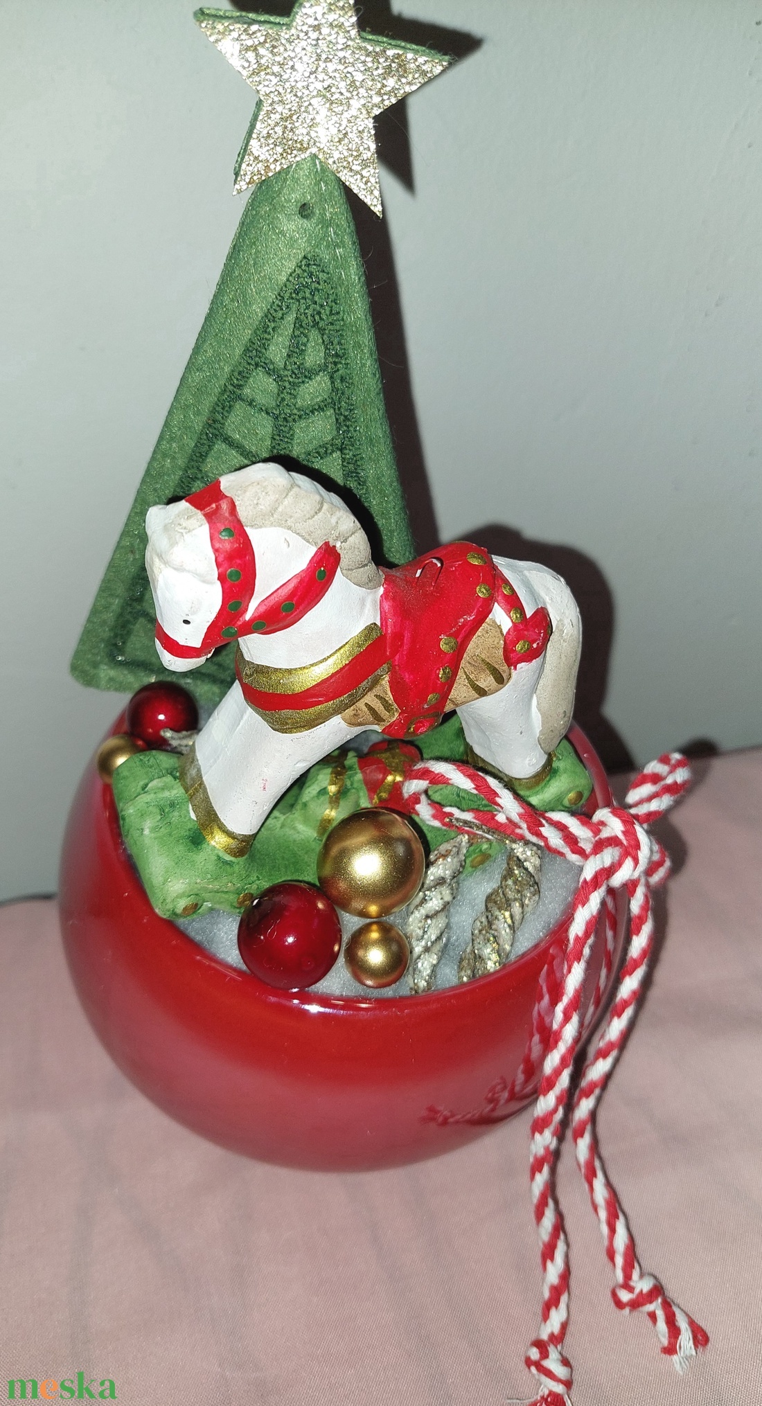 Karácsonyi, adventi asztaldísz  - karácsony - adventi díszek - adventi asztaldísz - Meska.hu