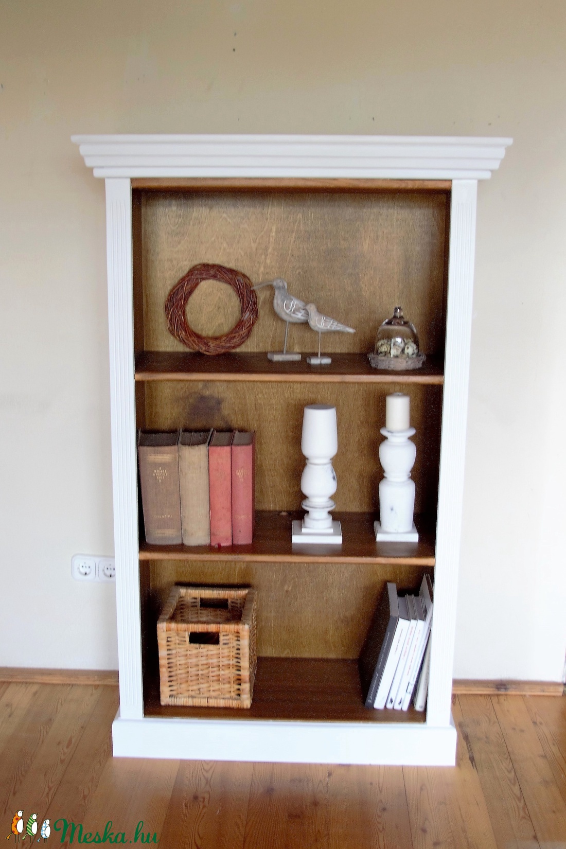 Vintage polc, könyvespolc -  - Meska.hu