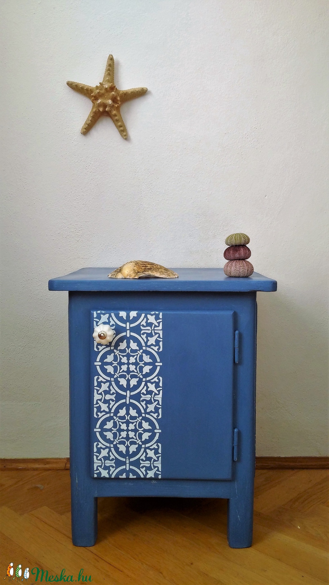 Greek blue - ajtós kis komód, éjjeliszekrény - - Meska.hu Greek blue - ajtós kis komód, éjjeliszekrény - - Meska.hu