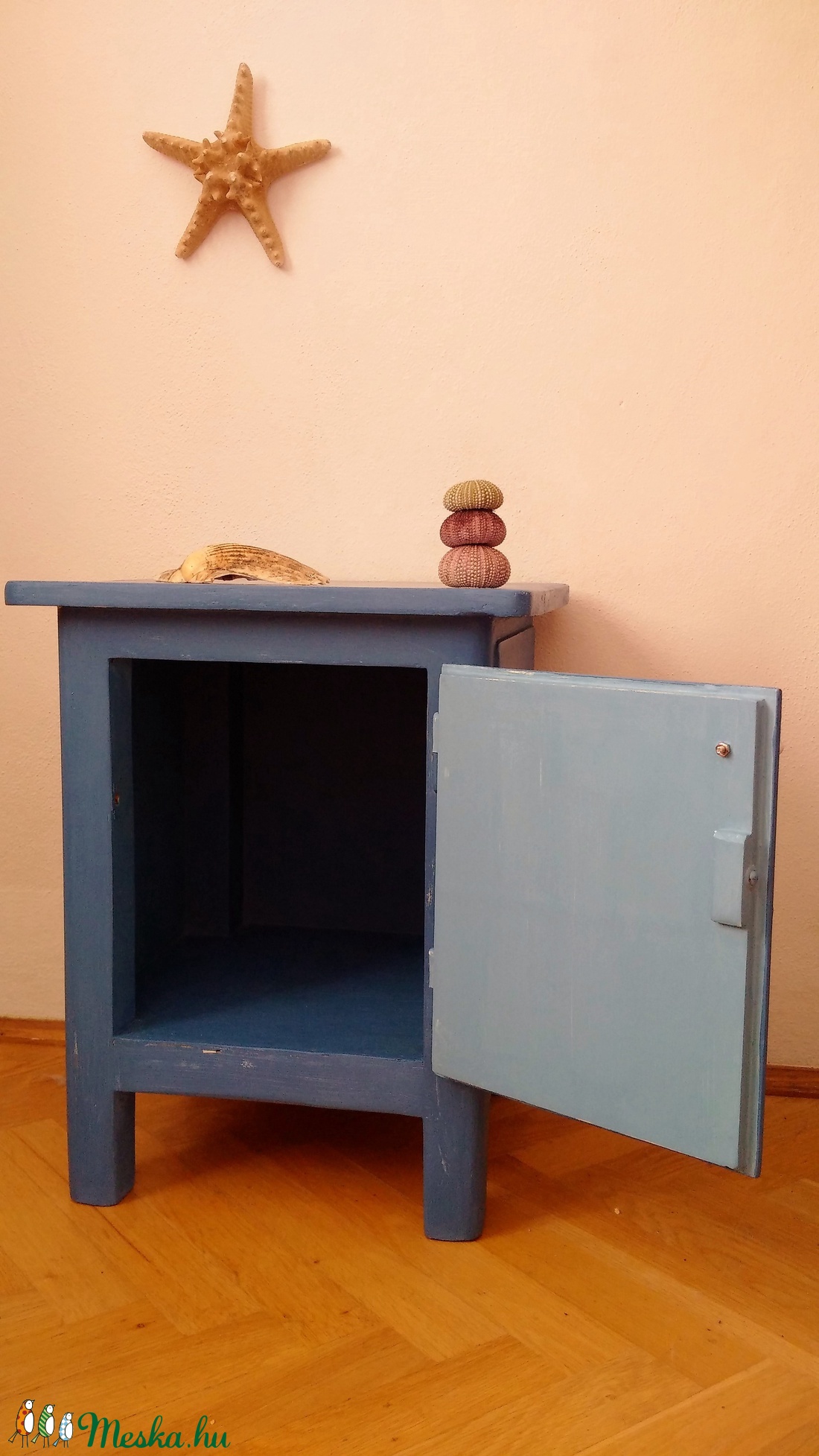 Greek blue - ajtós kis komód, éjjeliszekrény - - Meska.hu Greek blue - ajtós kis komód, éjjeliszekrény - - Meska.hu