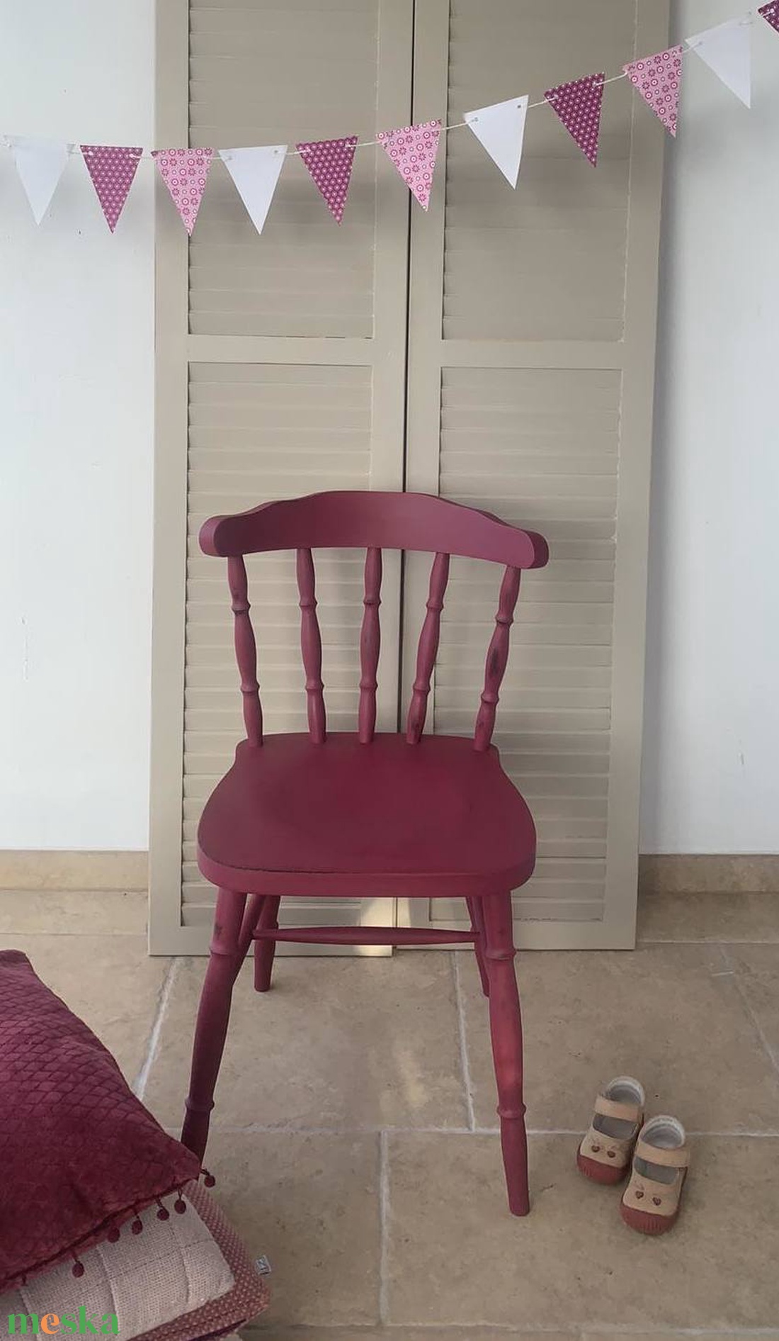 Burgundi vörös vintage szék rendelésrz - otthon & életmód - bútor - szék & fotel - Meska.hu