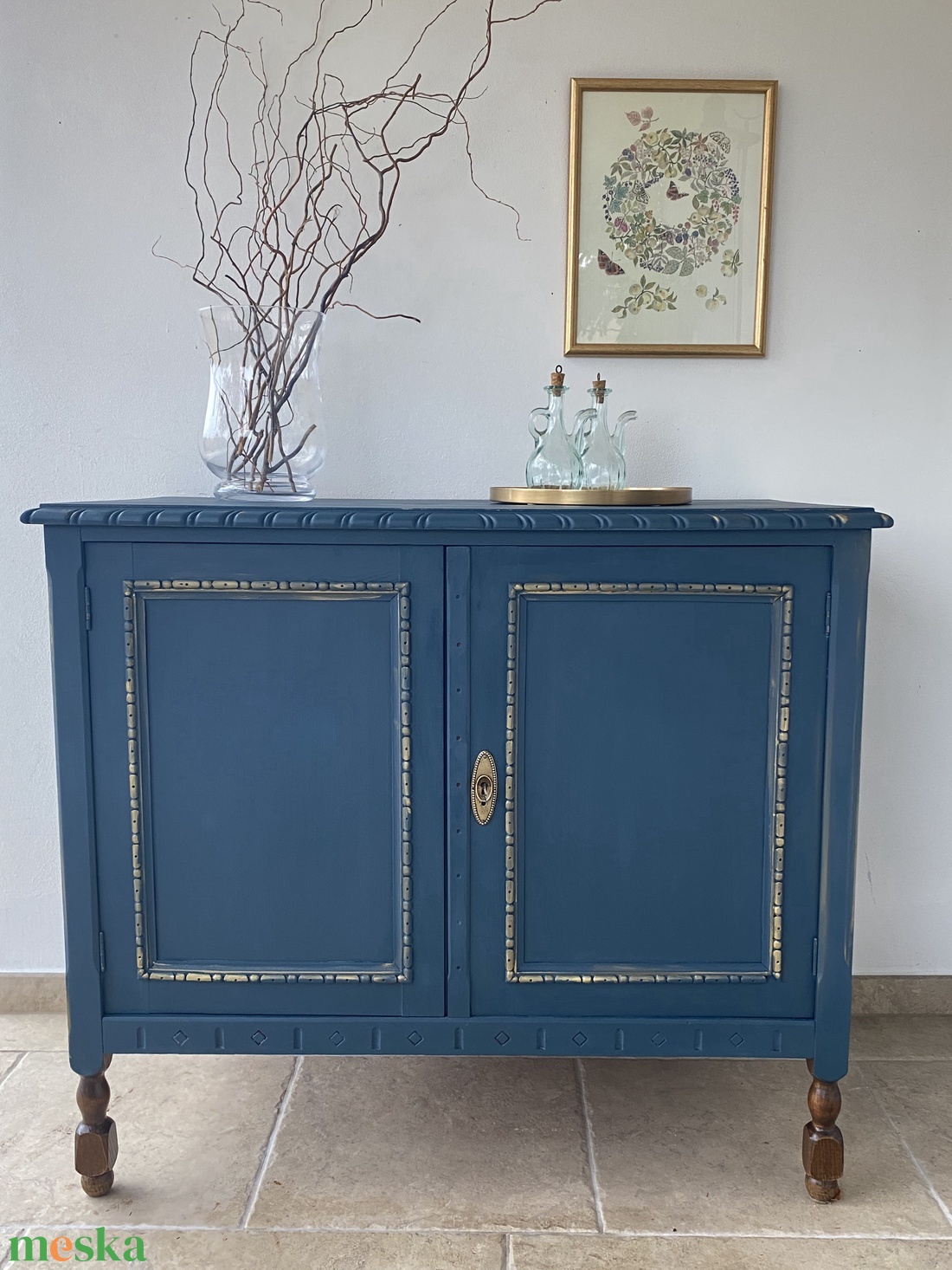 Kék arany elegáns komód - otthon & életmód - bútor - komód - Meska.hu