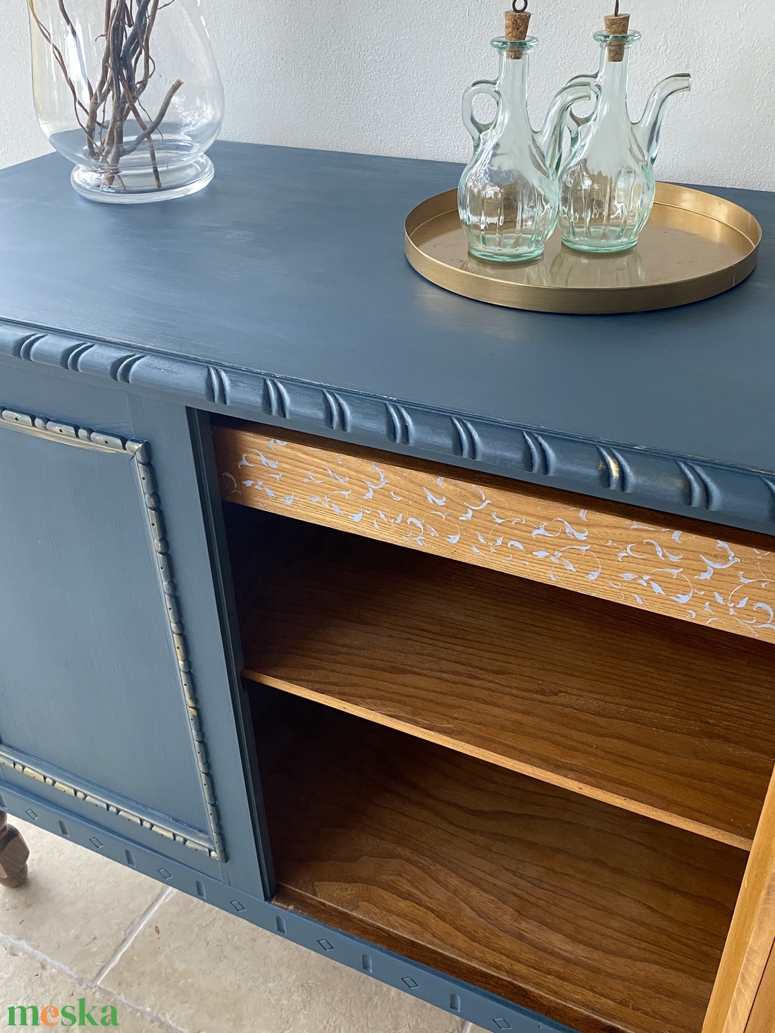Kék arany elegáns komód - otthon & életmód - bútor - komód - Meska.hu