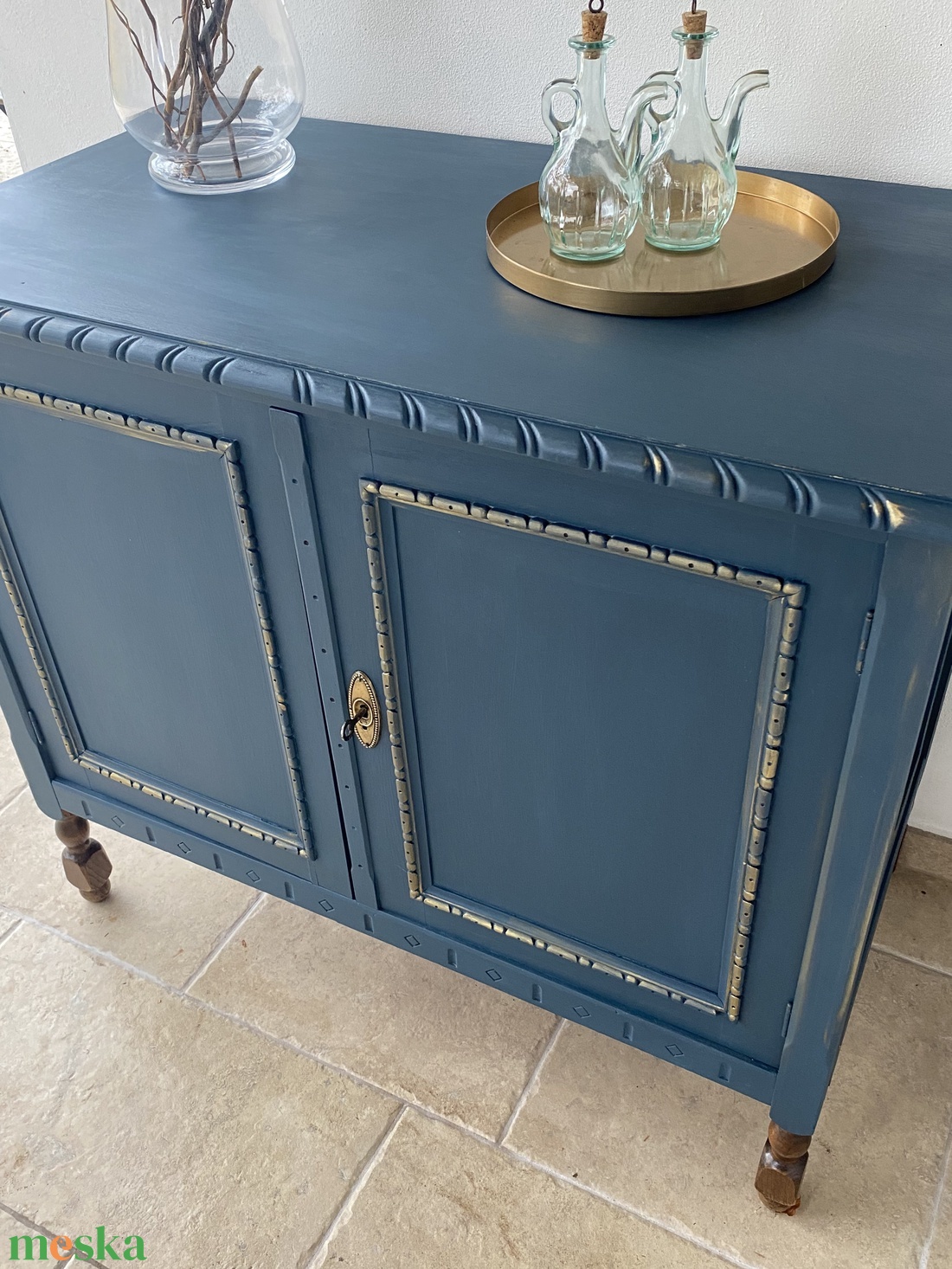 Kék arany elegáns komód - otthon & életmód - bútor - komód - Meska.hu