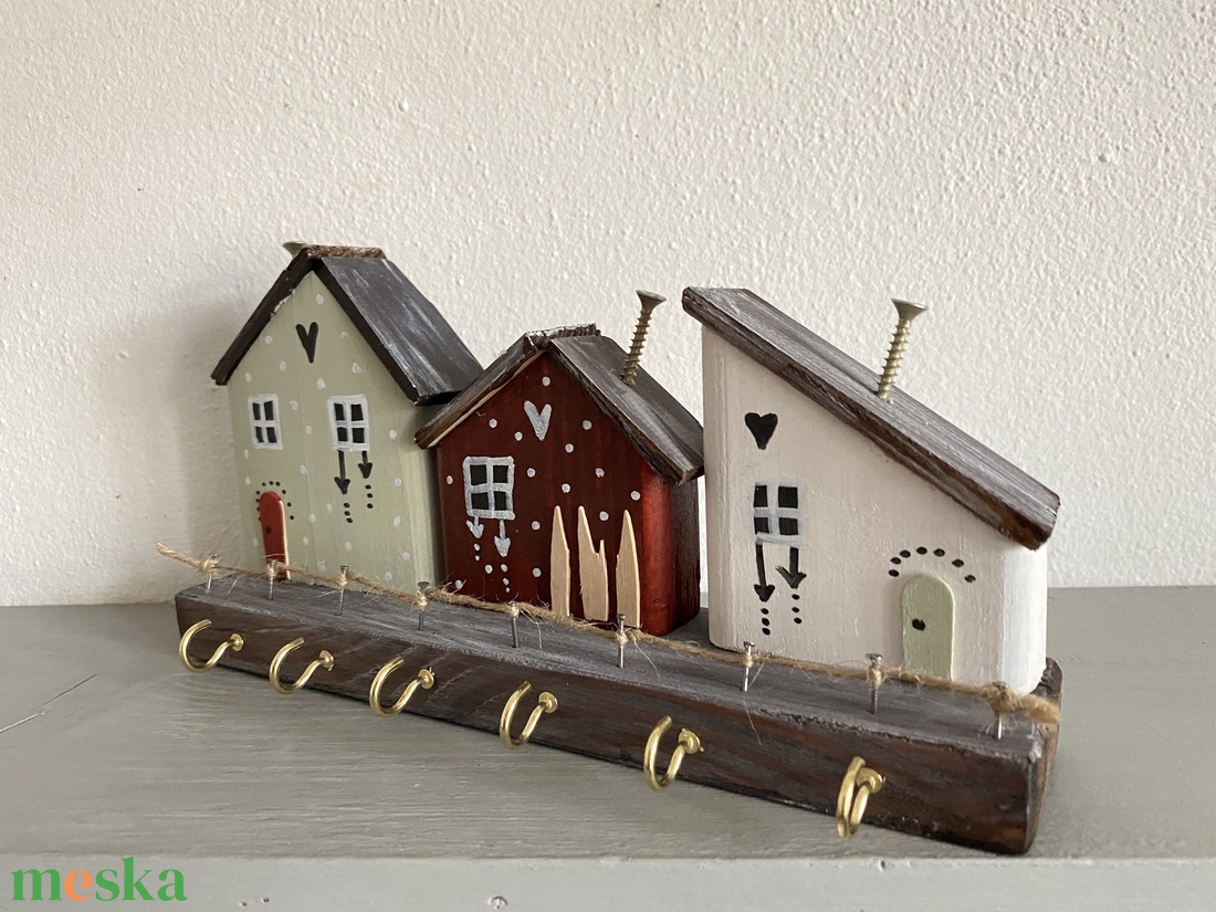  Mézeskalács házikós fali kulcstartó - otthon & életmód - dekoráció - fali és függő dekoráció - fali kulcstartó - Meska.hu