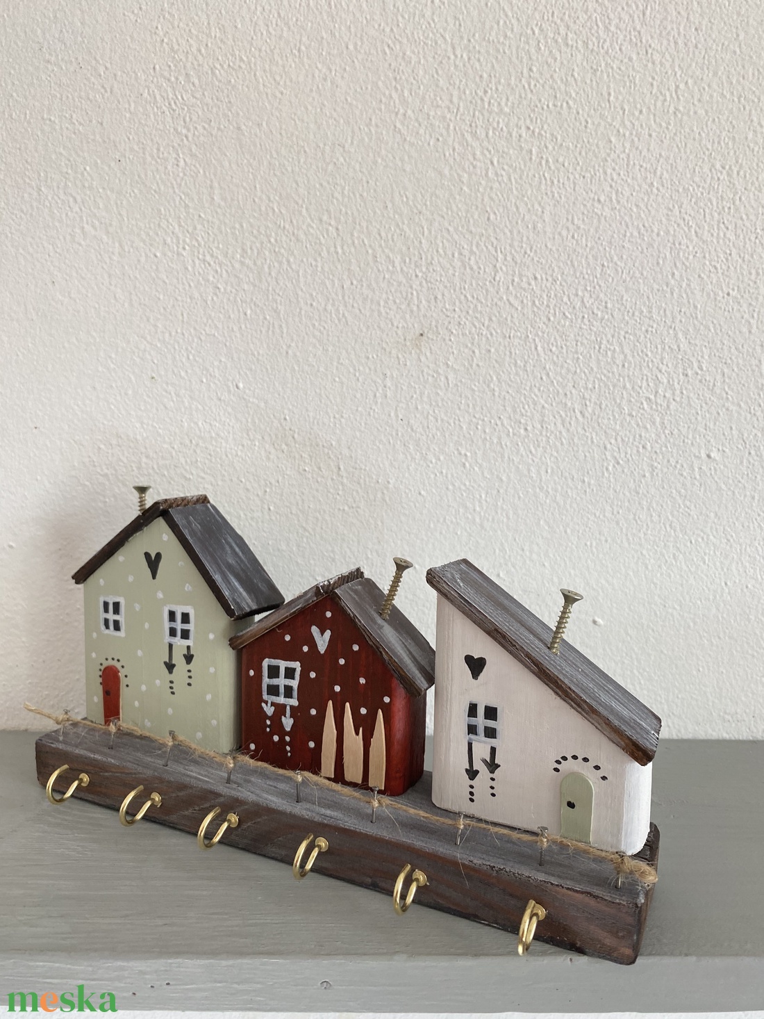 Mézeskalács házikós fali kulcstartó - otthon & életmód - dekoráció - fali és függő dekoráció - fali kulcstartó - Meska.hu