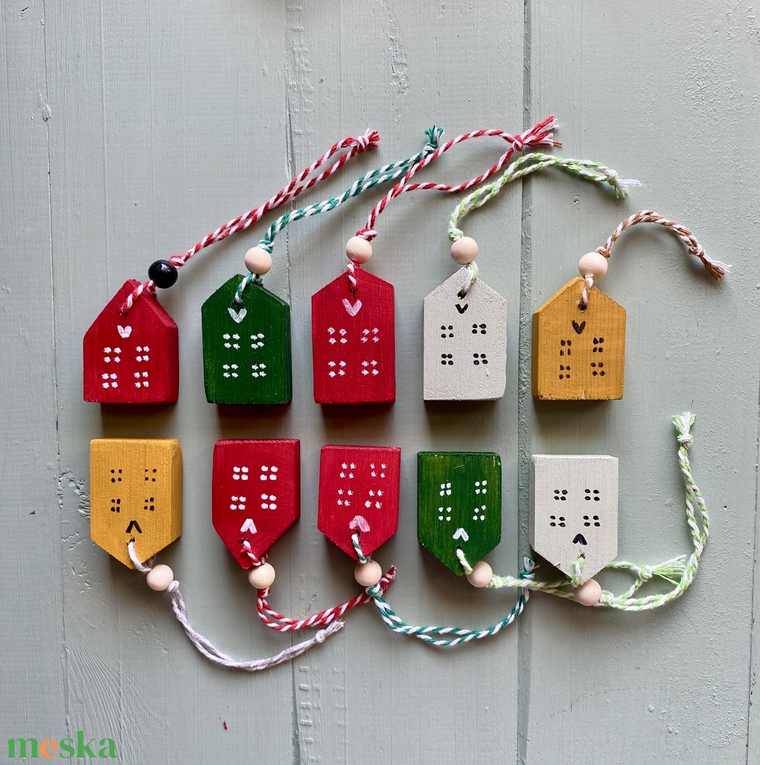 10 házikós karácsonyfadísz zöld-piros - karácsony - karácsonyi lakásdekoráció - karácsonyfadíszek - Meska.hu 10 házikós karácsonyfadísz zöld-piros - karácsony - karácsonyi lakásdekoráció - karácsonyfadíszek - Meska.hu