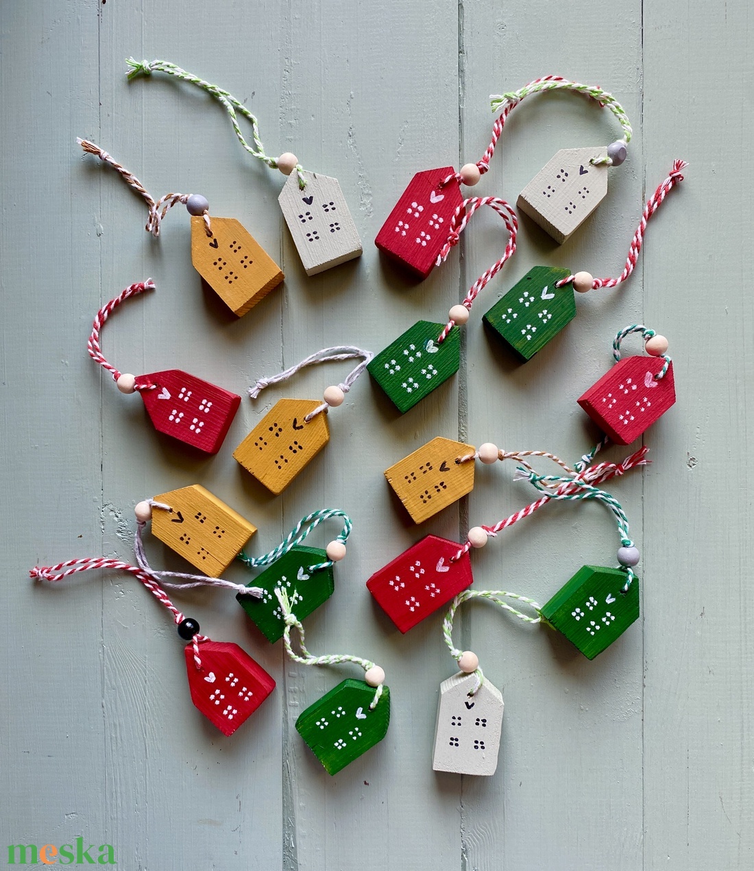 10 házikós karácsonyfadísz zöld-piros - karácsony - karácsonyi lakásdekoráció - karácsonyfadíszek - Meska.hu 10 házikós karácsonyfadísz zöld-piros - karácsony - karácsonyi lakásdekoráció - karácsonyfadíszek - Meska.hu