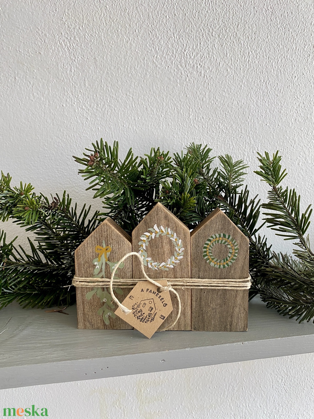 Karácsonyi ablakdísz - karácsony - karácsonyi lakásdekoráció - karácsonyi falu, házikó - Meska.hu