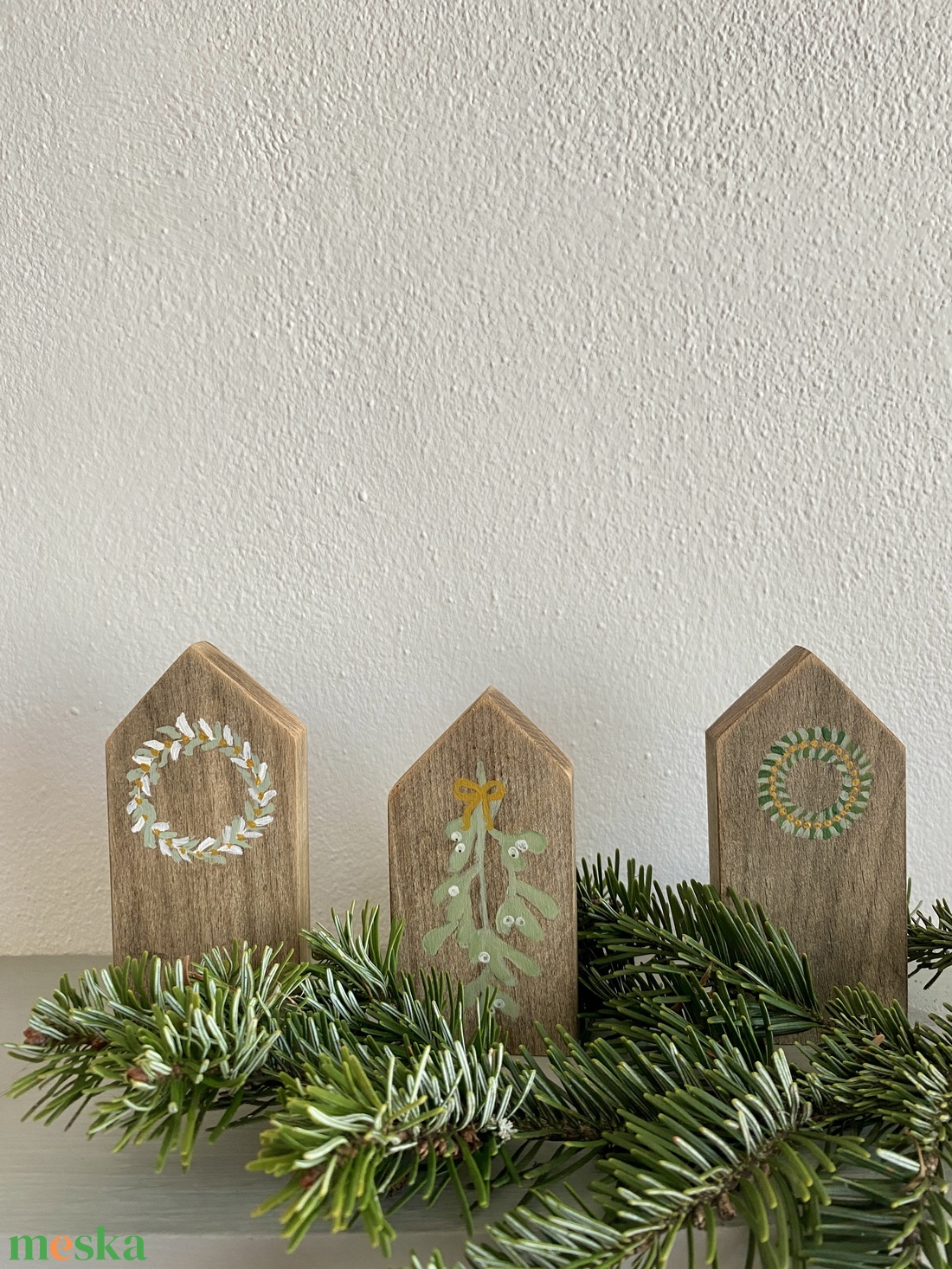 Karácsonyi ablakdísz - karácsony - karácsonyi lakásdekoráció - karácsonyi falu, házikó - Meska.hu