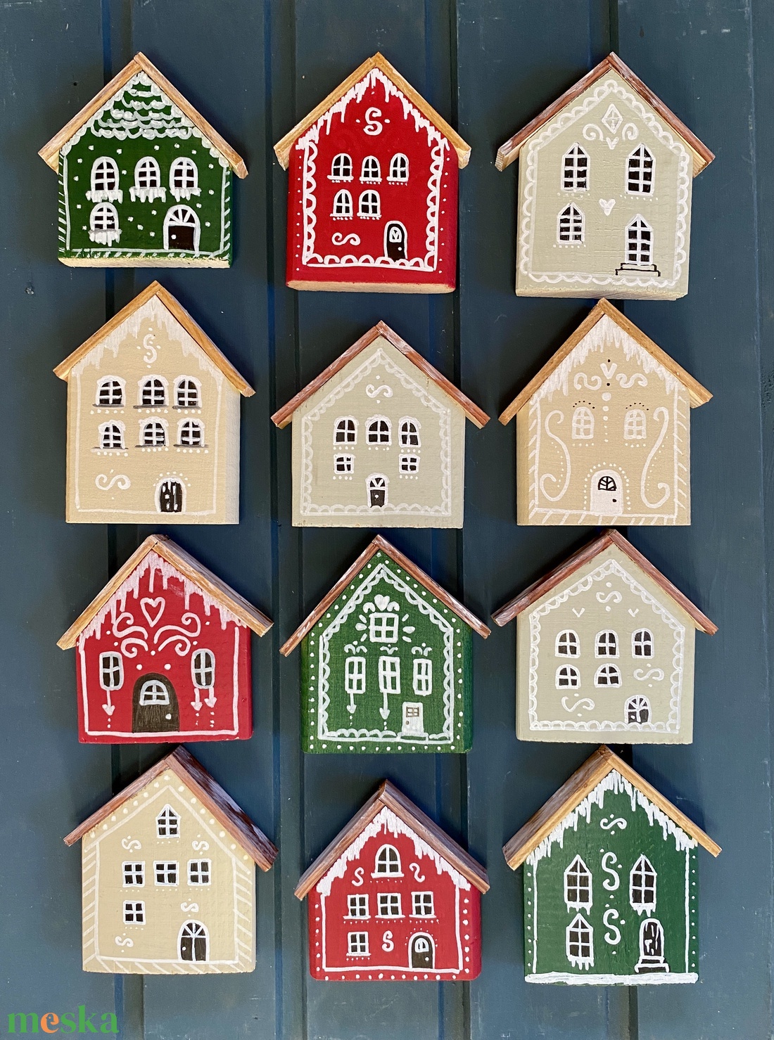 Mézeskalács házikó - karácsony - adventi díszek - adventi ablakdekoráció - Meska.hu
