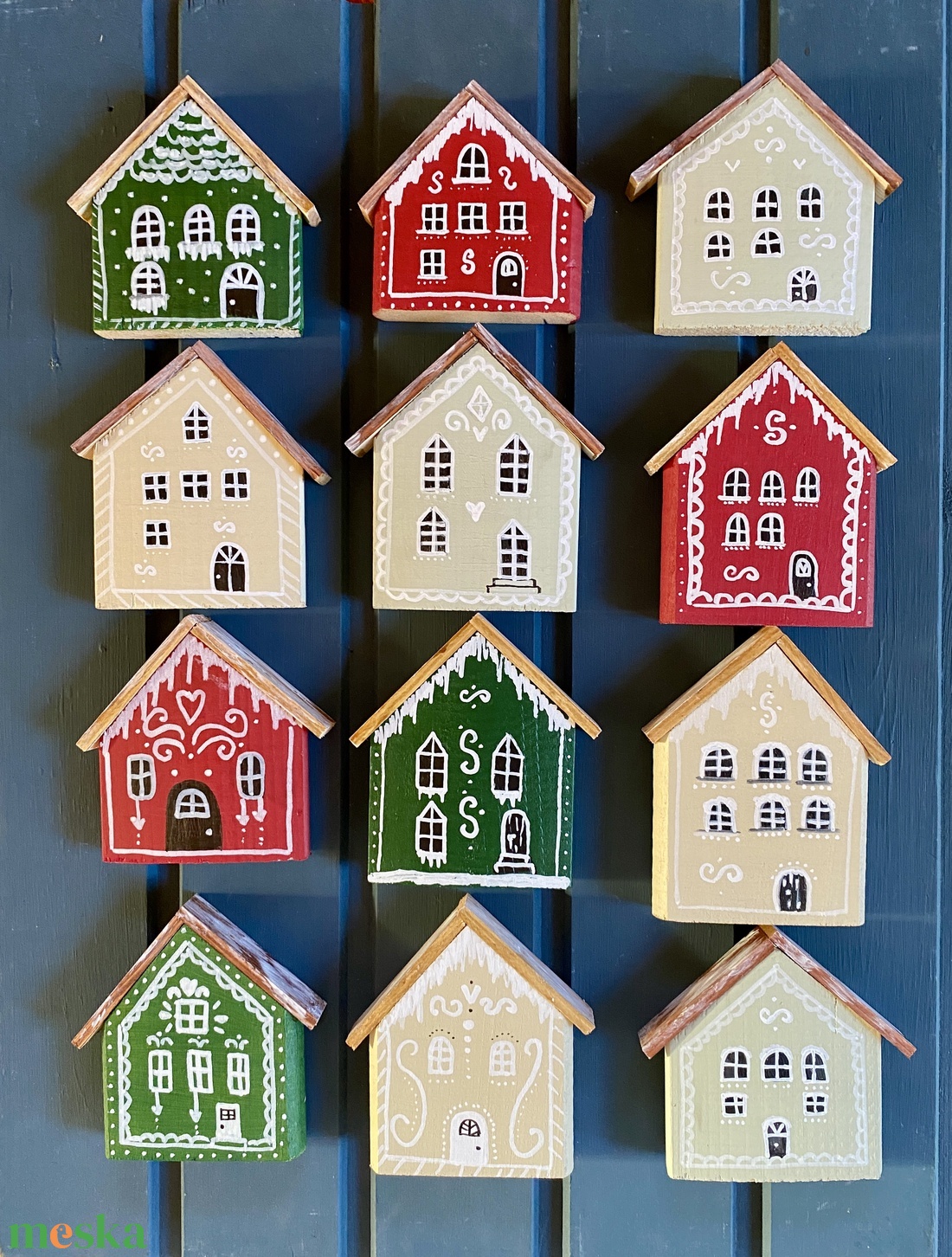 Mézeskalács házikó - karácsony - adventi díszek - adventi ablakdekoráció - Meska.hu