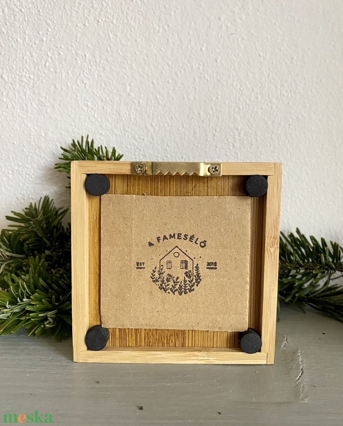 Kicsi templomos kép - karácsony - adventi díszek - adventi ablakdekoráció - Meska.hu