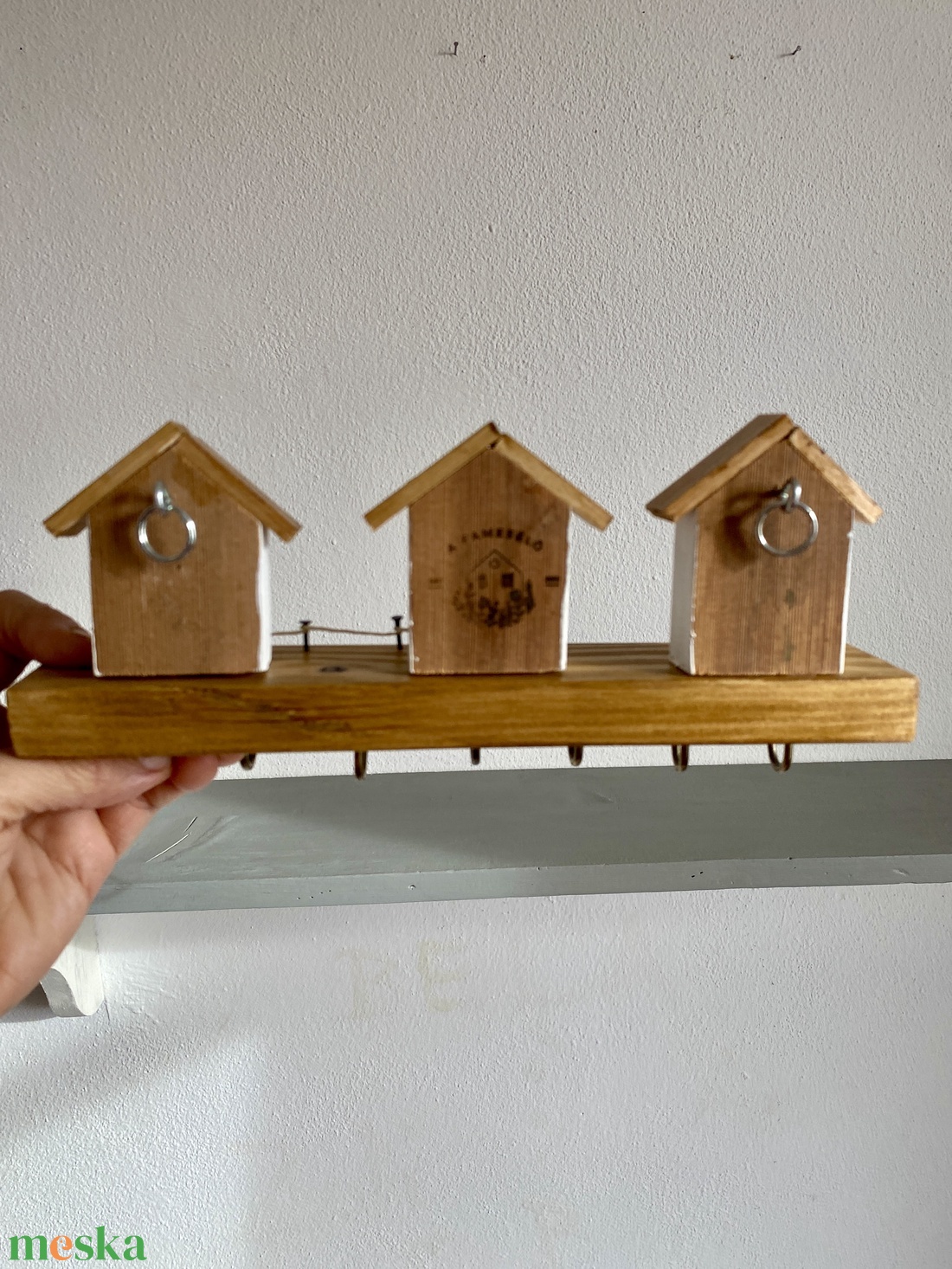 Napsugaras népi házikós kulcstartó - otthon & életmód - dekoráció - fali és függő dekoráció - fali kulcstartó - Meska.hu