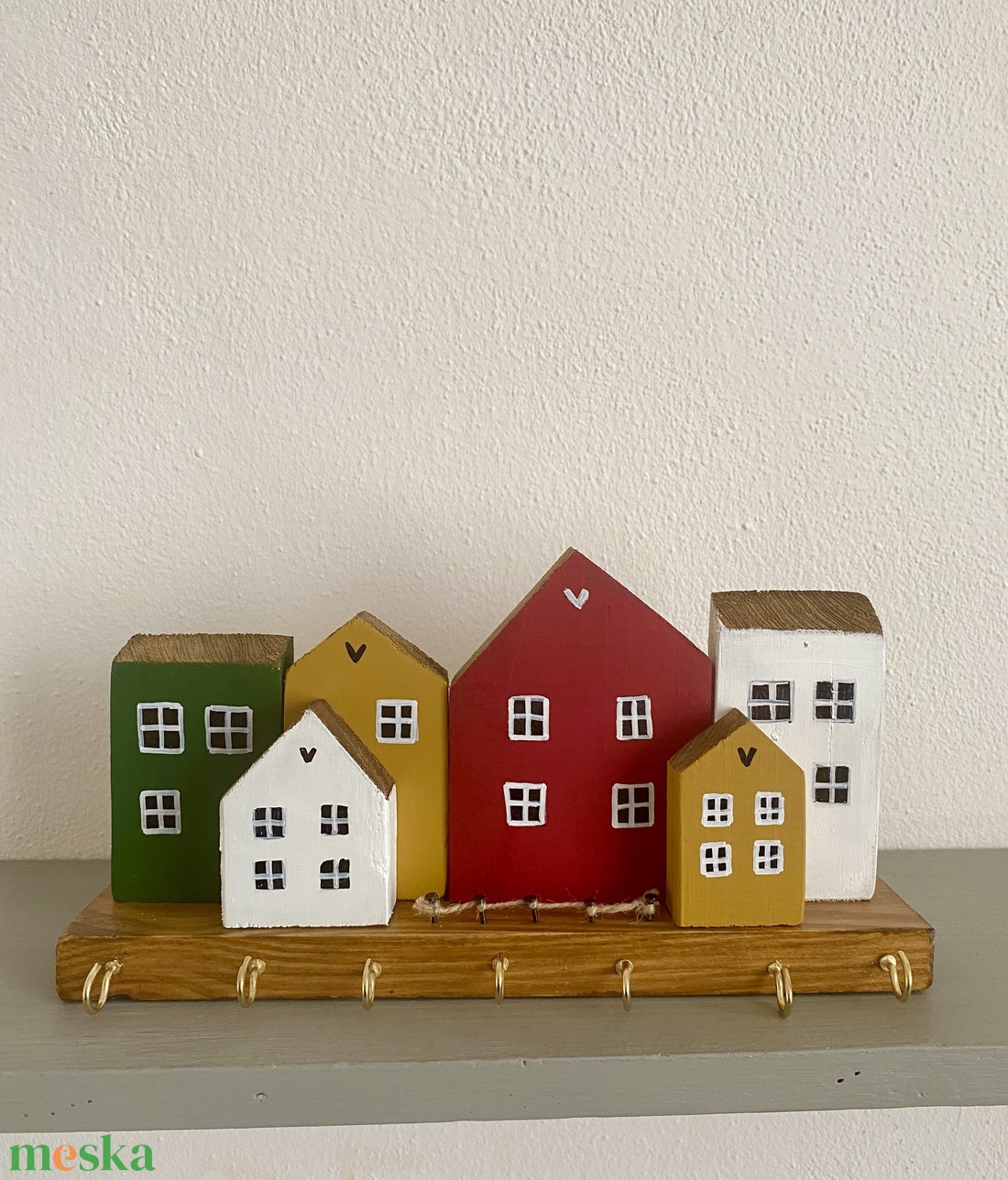 Skandináv utca - fali kulcstartó, fogas, akasztó - otthon & életmód - dekoráció - fali és függő dekoráció - fali kulcstartó - Meska.hu