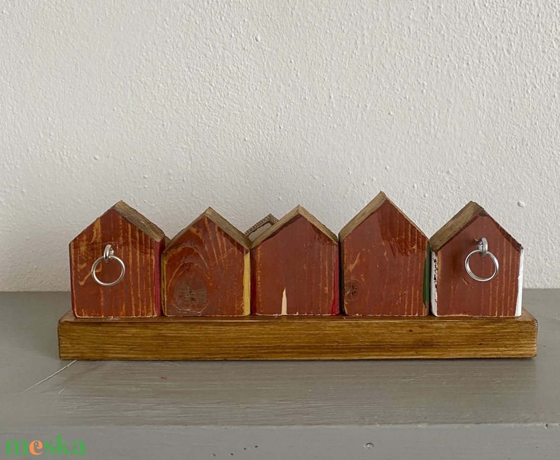 Skandináv utcácska - fali kulcstartó, fogas, akasztó - otthon & életmód - dekoráció - fali és függő dekoráció - fali kulcstartó - Meska.hu