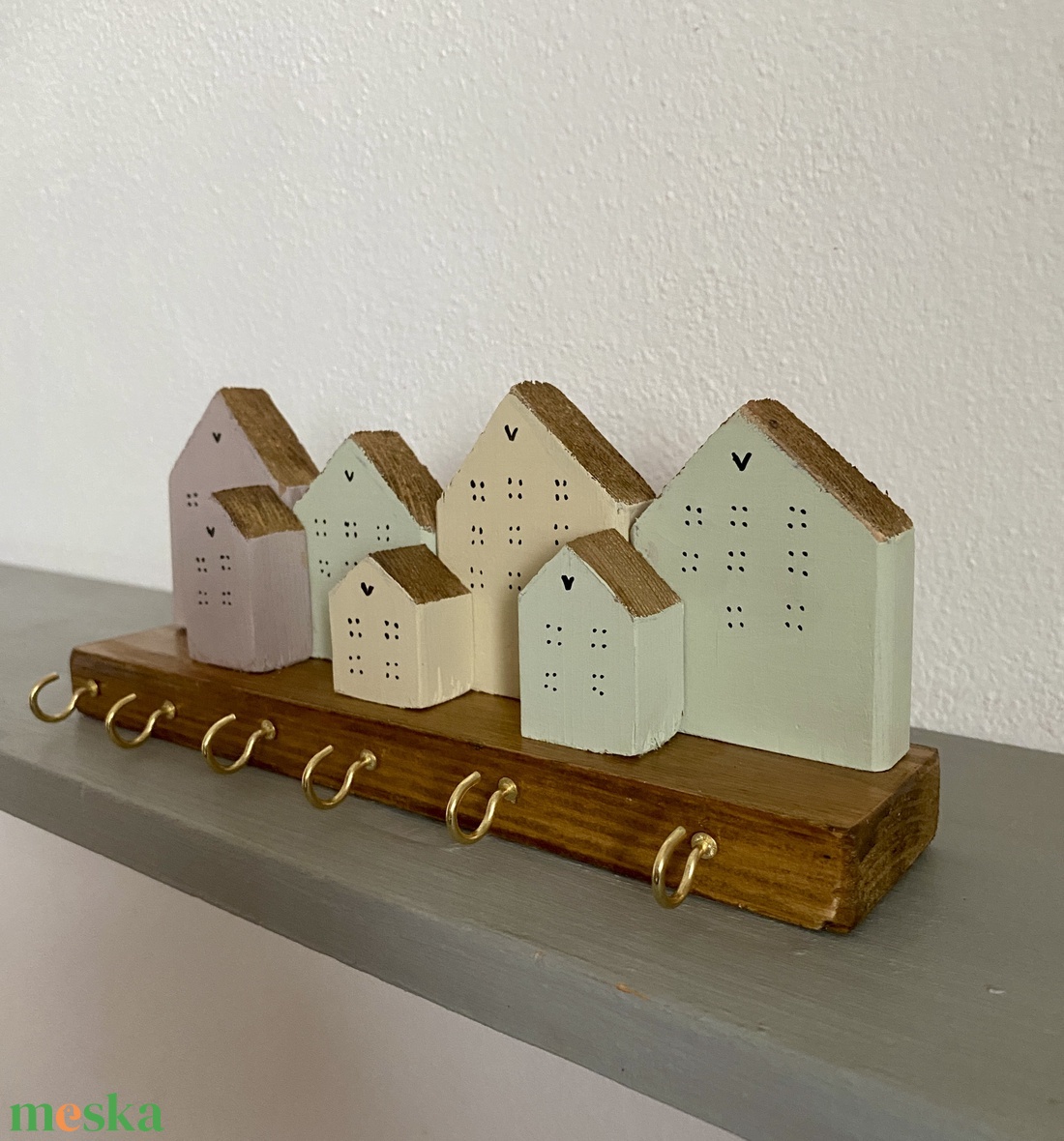 Pasztell  színű fogas, kulcstartó - otthon & életmód - bútor - fogas - Meska.hu