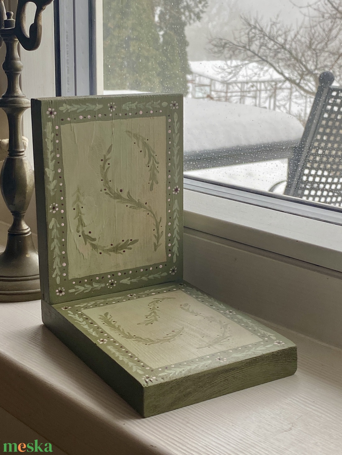 Indás olíva könyvtámasz párban - otthon & életmód - dekoráció - asztal és polc dekoráció - könyvtámasz - Meska.hu