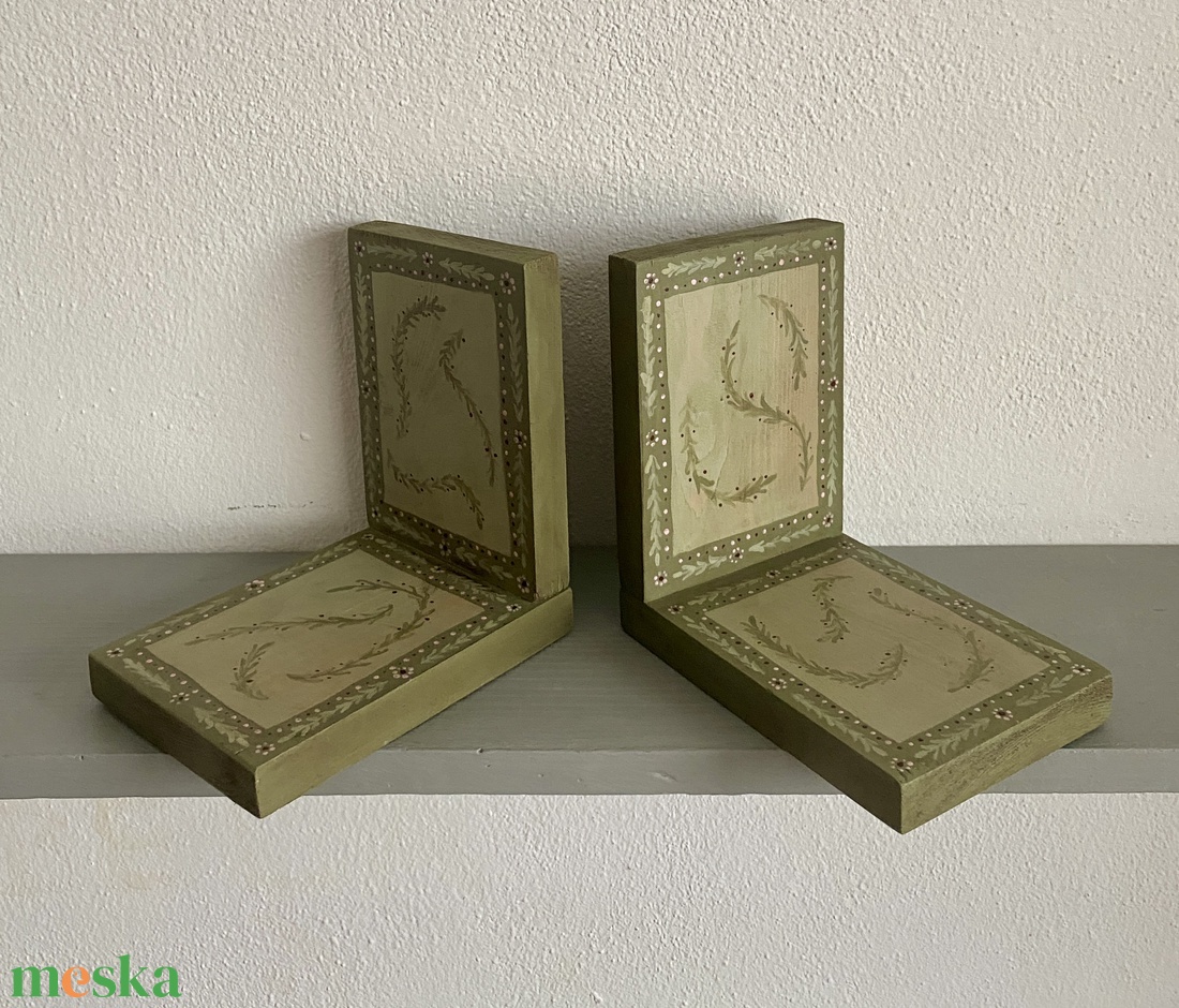 Indás olíva könyvtámasz párban - otthon & életmód - dekoráció - asztal és polc dekoráció - könyvtámasz - Meska.hu