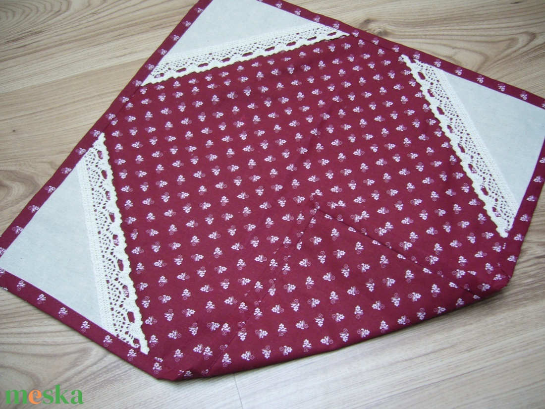 TERÍTŐ 40X40CM 100% pamutvászonból - otthon & életmód - konyhafelszerelés, tálalás - tálalás - terítő - Meska.hu