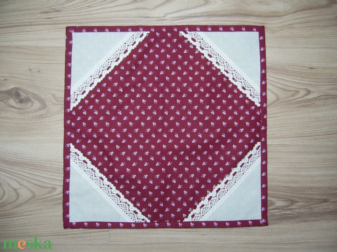 TERÍTŐ 40X40CM 100% pamutvászonból - otthon & életmód - konyhafelszerelés, tálalás - tálalás - terítő - Meska.hu