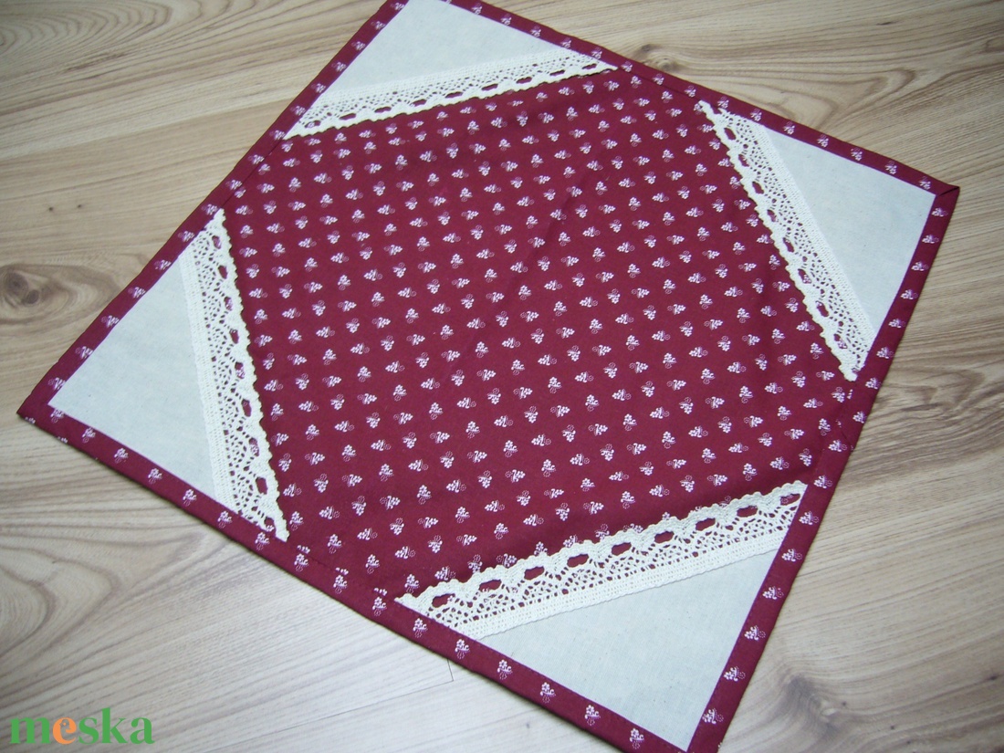 TERÍTŐ 40X40CM 100% pamutvászonból - otthon & életmód - konyhafelszerelés, tálalás - tálalás - terítő - Meska.hu