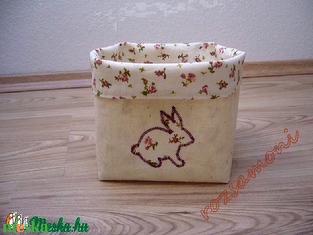 TEXTIL TÁROLÓ  13x13x15cm  - otthon & életmód - babaszoba, gyerekszoba - Meska.hu
