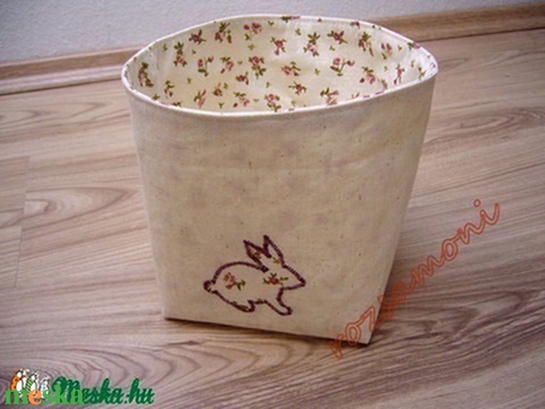 TEXTIL TÁROLÓ  13x13x15cm  - otthon & életmód - babaszoba, gyerekszoba - Meska.hu