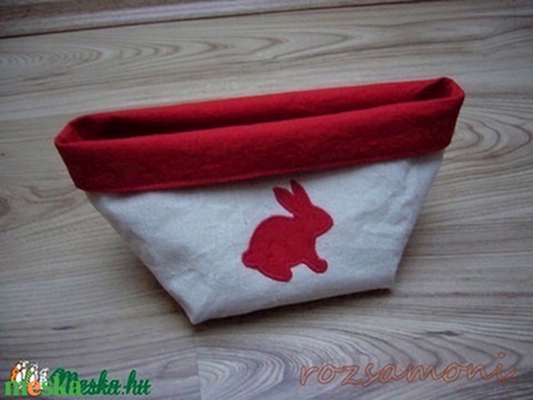 TEXTIL TÁROLÓ  13x13x15cm  - otthon & életmód - tárolás & rendszerezés - tárolókosár - Meska.hu