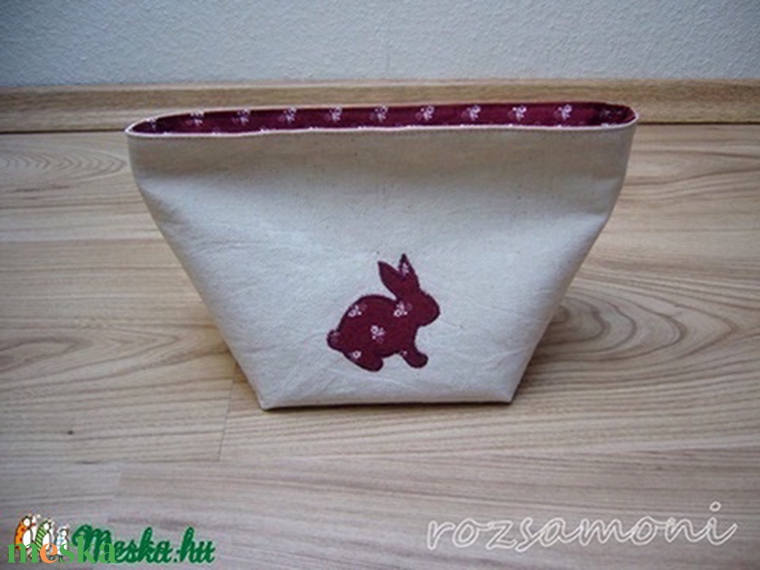 TEXTIL TÁROLÓ  13x13x15cm  - otthon & életmód - tárolás & rendszerezés - tárolókosár - Meska.hu