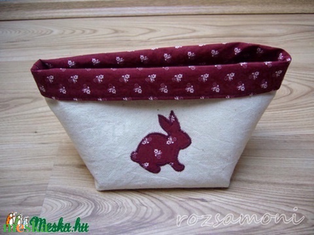 TEXTIL TÁROLÓ  13x13x15cm  - otthon & életmód - tárolás & rendszerezés - tárolókosár - Meska.hu