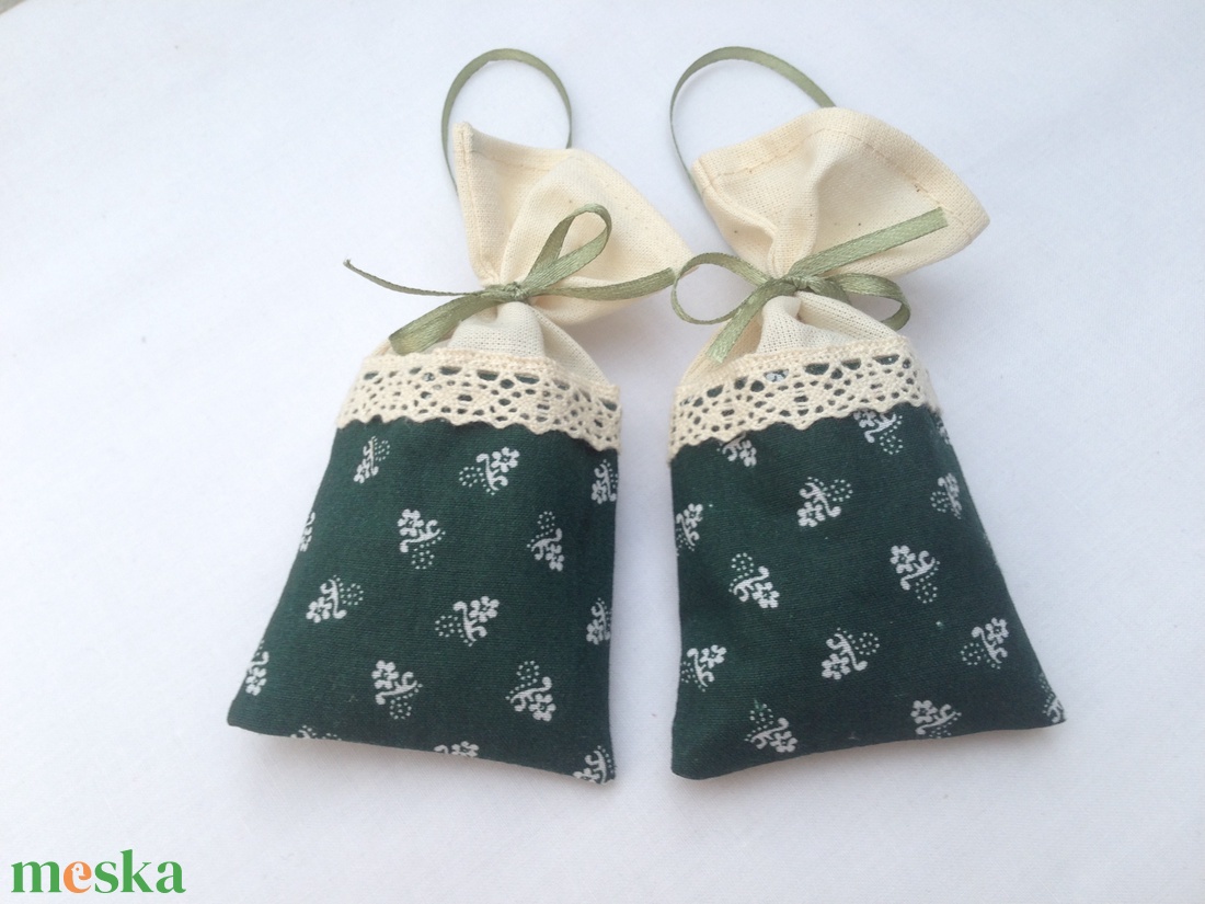 2db LEVENDULA ZSÁK  5x10cm  100% levendulával töltve / zöld - otthon & életmód - gyertya, illat, aroma - illatzsák - Meska.hu