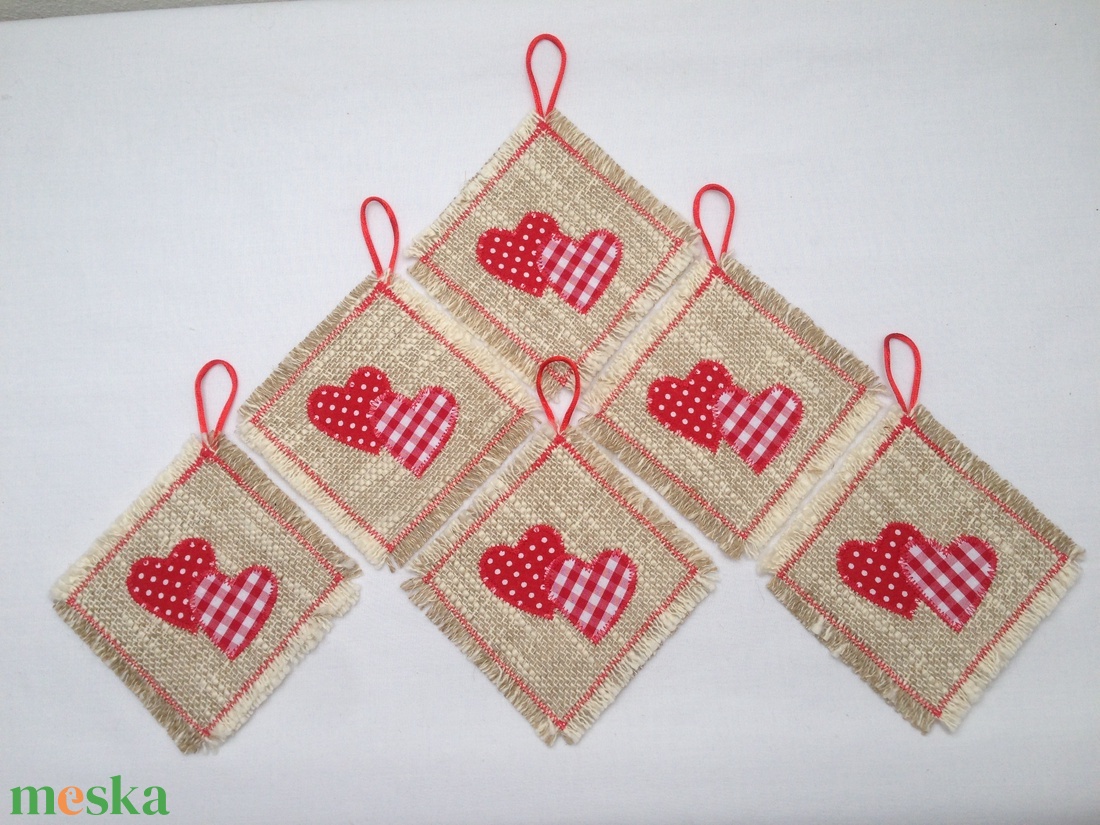 6db Poháralátét vagy függődísz - karácsony - karácsonyi lakásdekoráció - karácsonyi lakásdíszek - Meska.hu